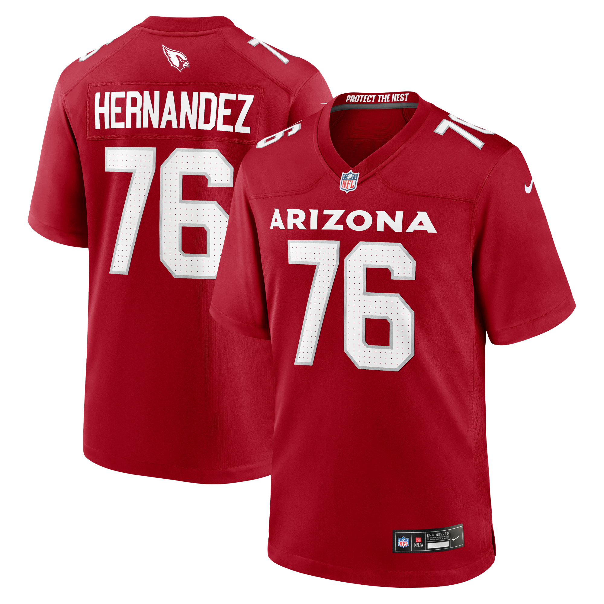 Will Hernandez Arizona Cardinals Game Jersey Cardinal NFL Football Fan Wear Will Hernandez