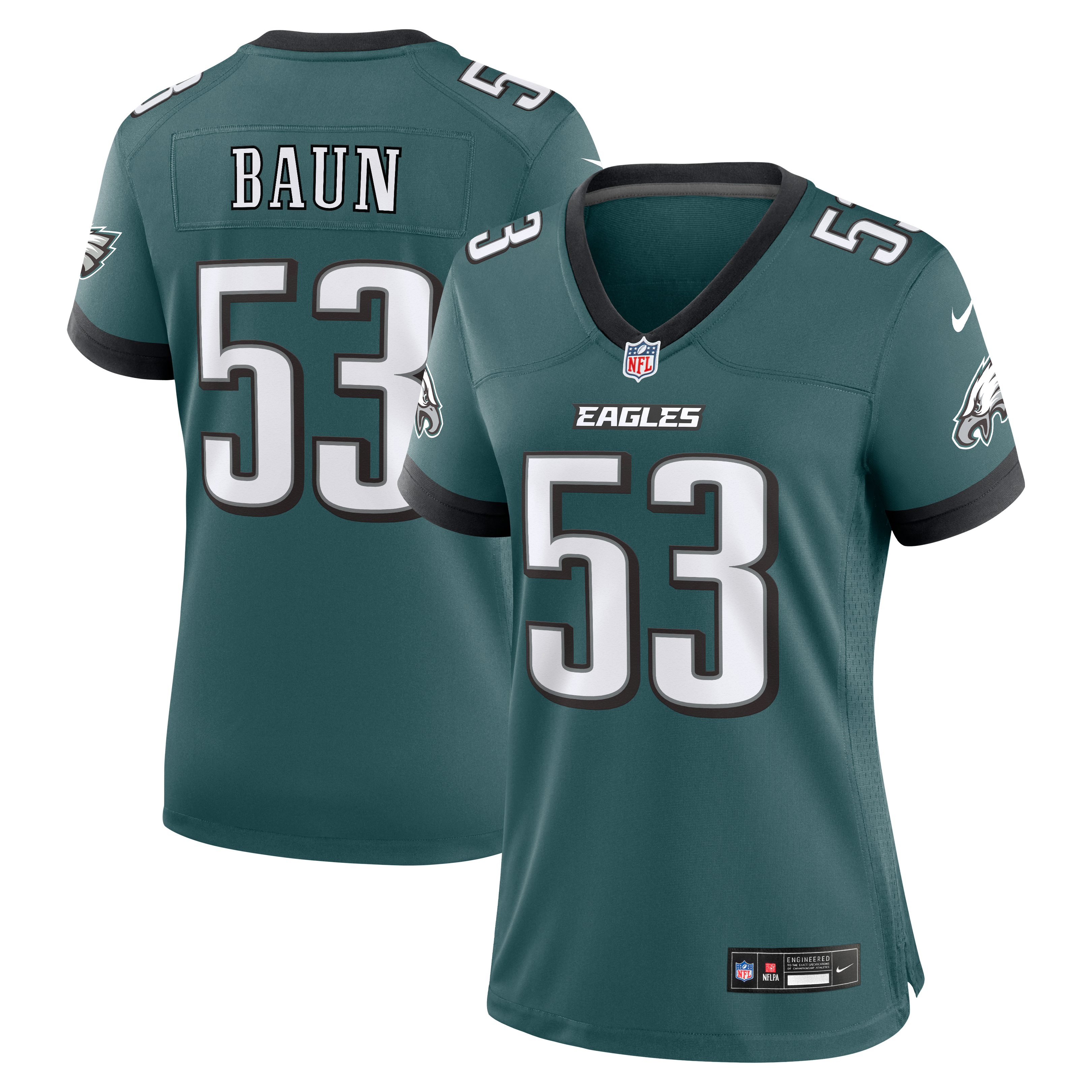 Zack Baun Philadelphia Eagles Game Jersey Midnight NFL Football Fan Wear Zack Baun