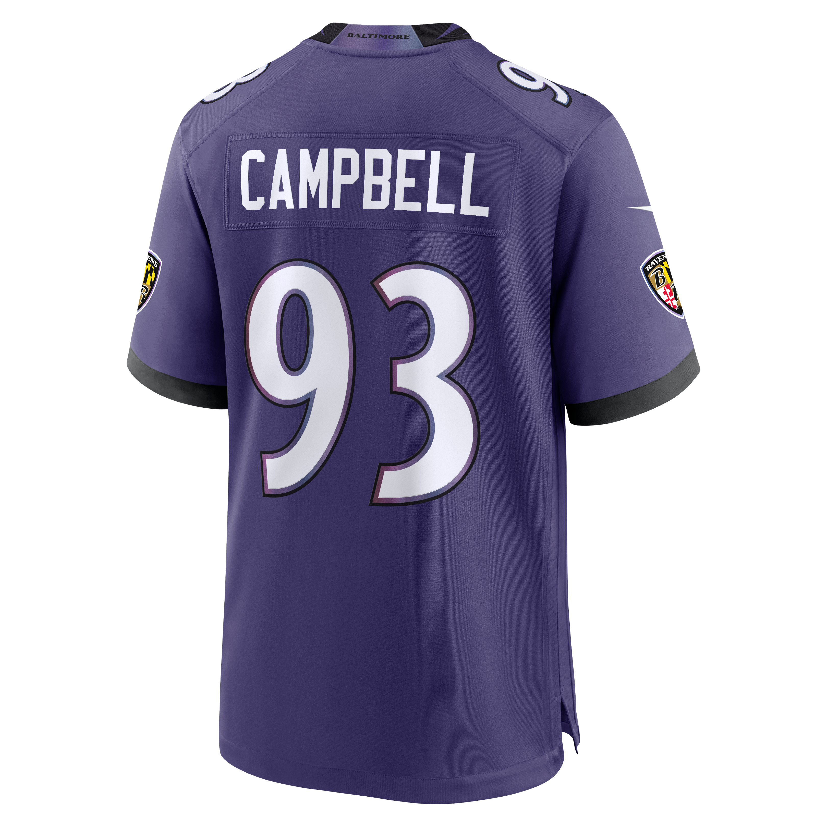 Calais Campbell Baltimore Ravens Game Jersey Purple NFL Football Fan Wear Calais Campbell