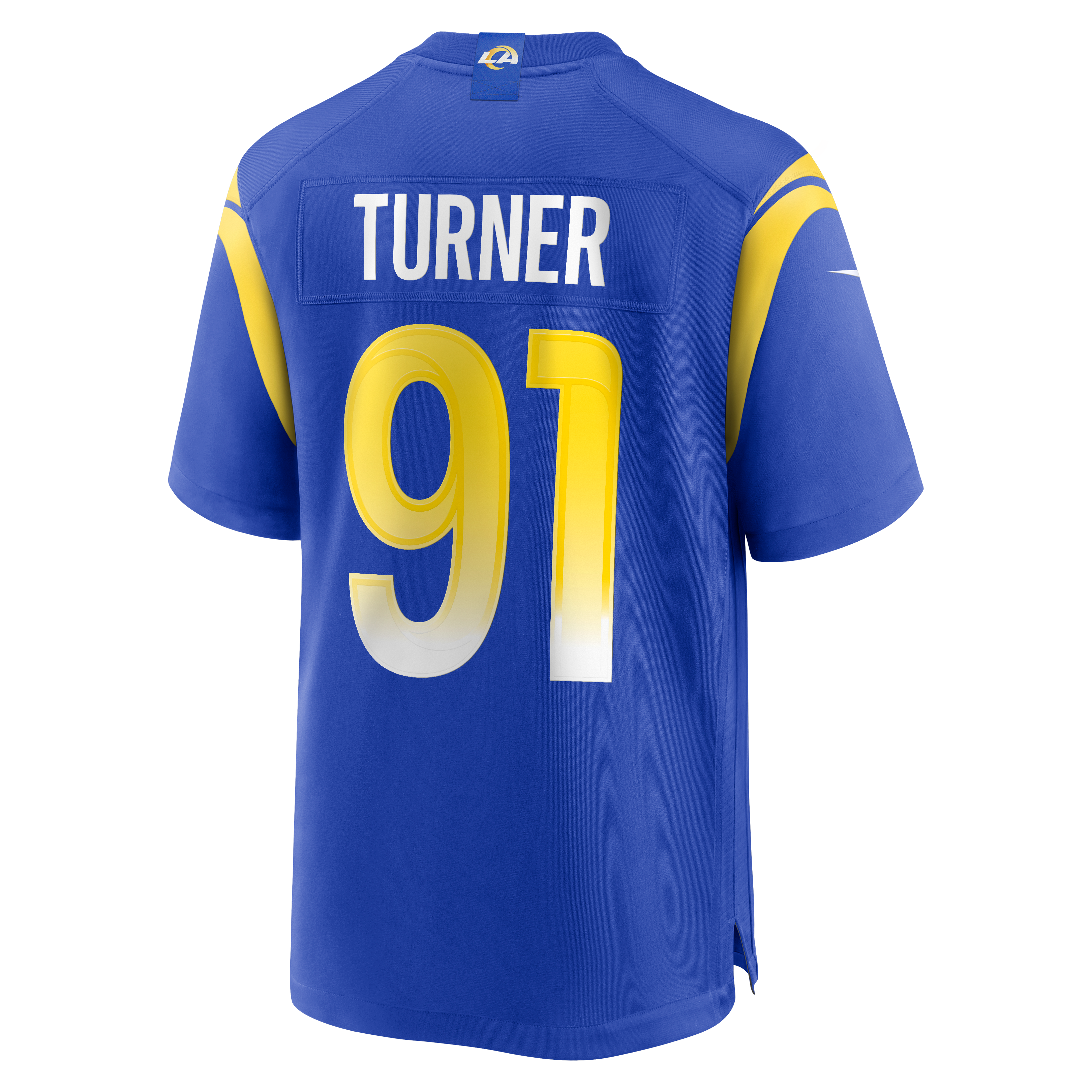 Kobie Turner Los Angeles Rams Game Jersey Royal NFL Football Fan Wear Kobie Turner