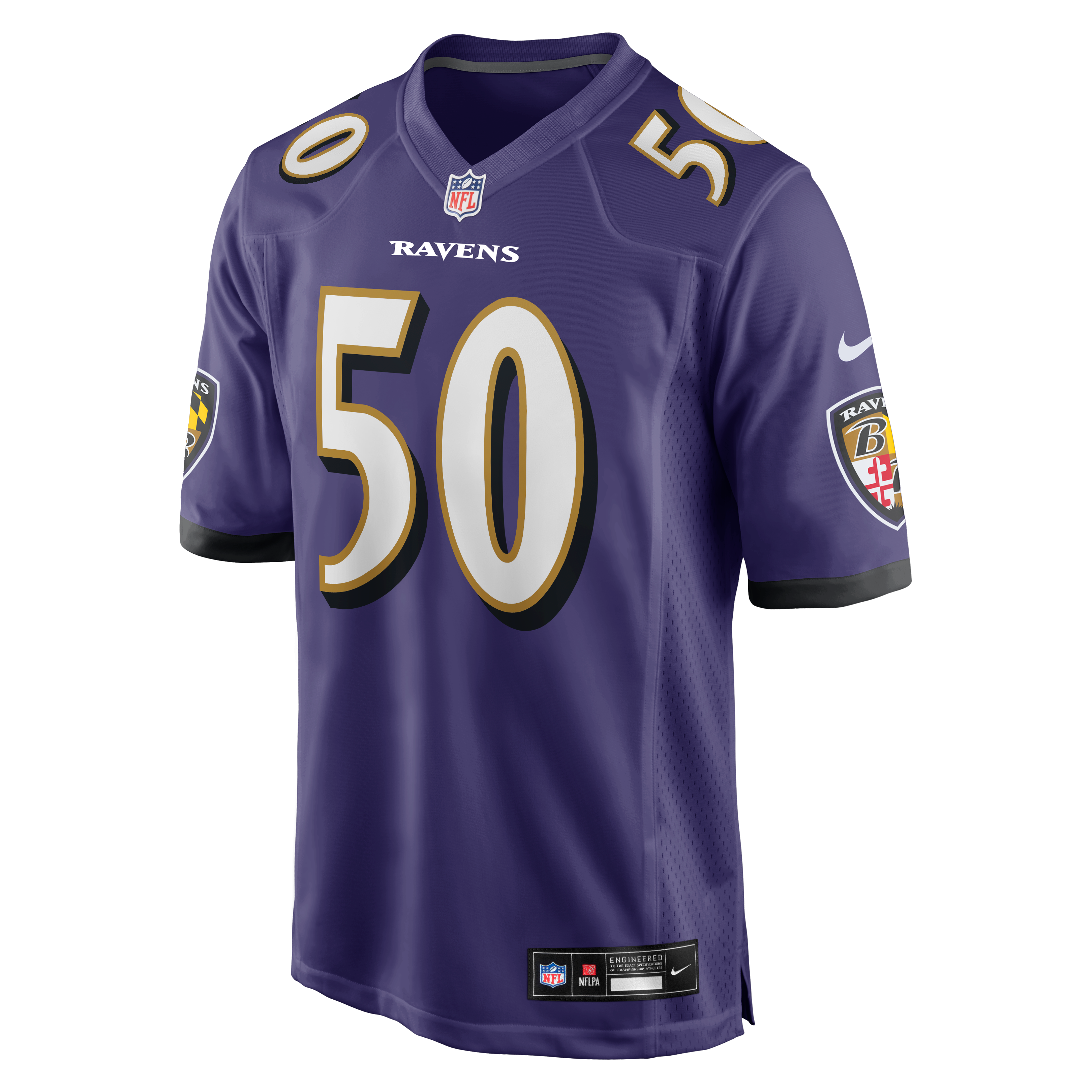 Adisa Isaac Baltimore Ravens Game Jersey Purple NFL Football Fan Wear Adisa Isaac