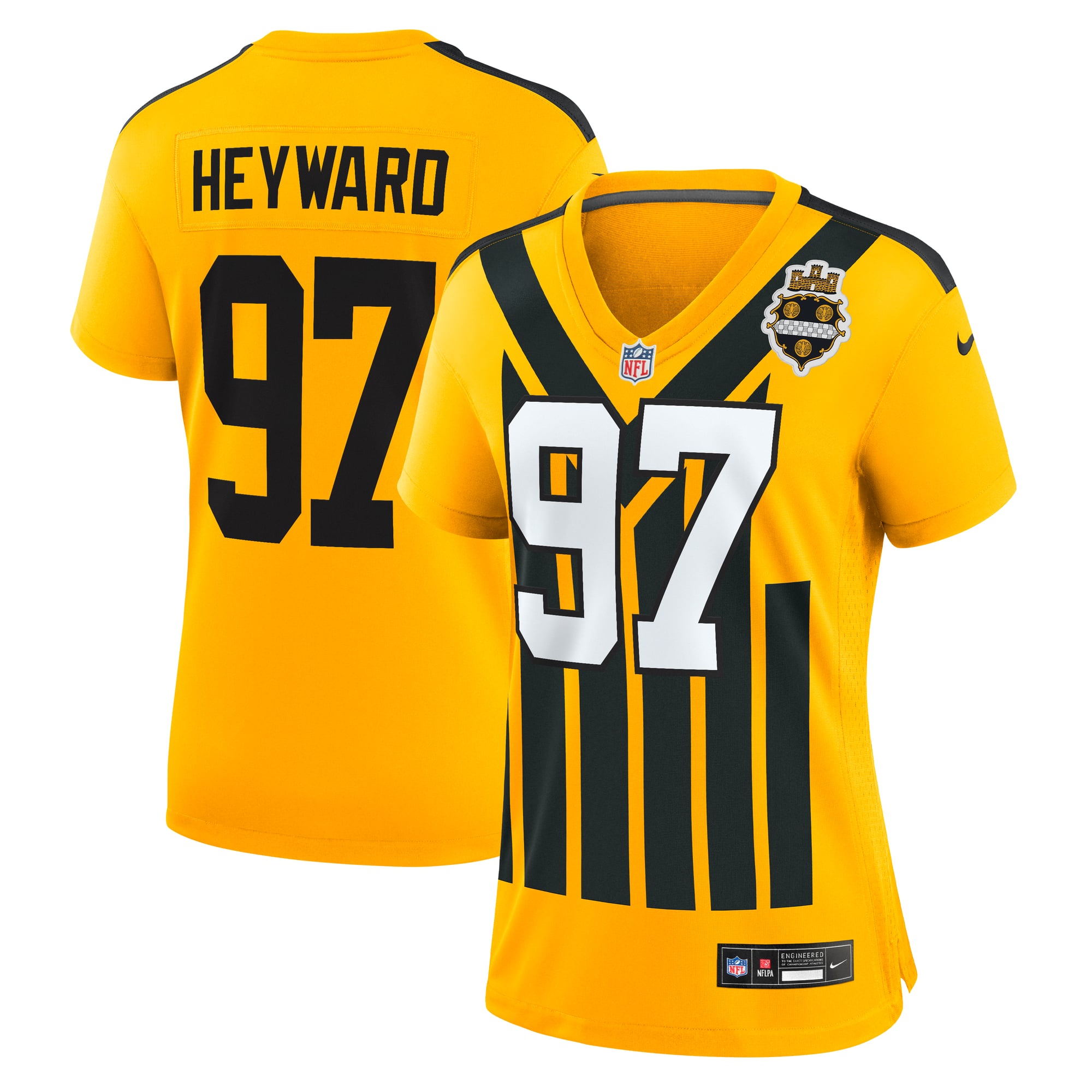 Cameron Heyward Pittsburgh Steelers Game Jersey Gold NFL Football Fan Wear