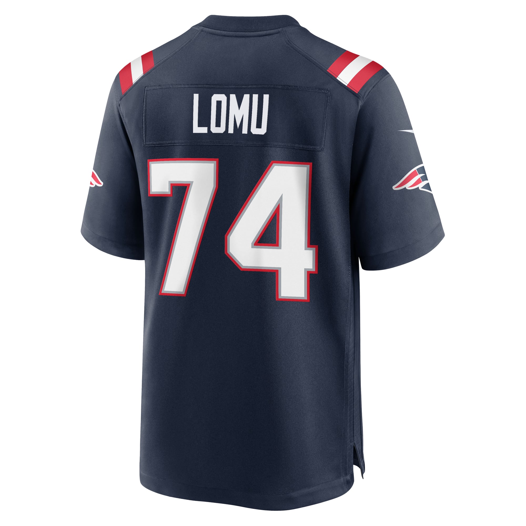 Caleb Lomu New England Patriots Game Jersey Navy NFL Football Fan Wear