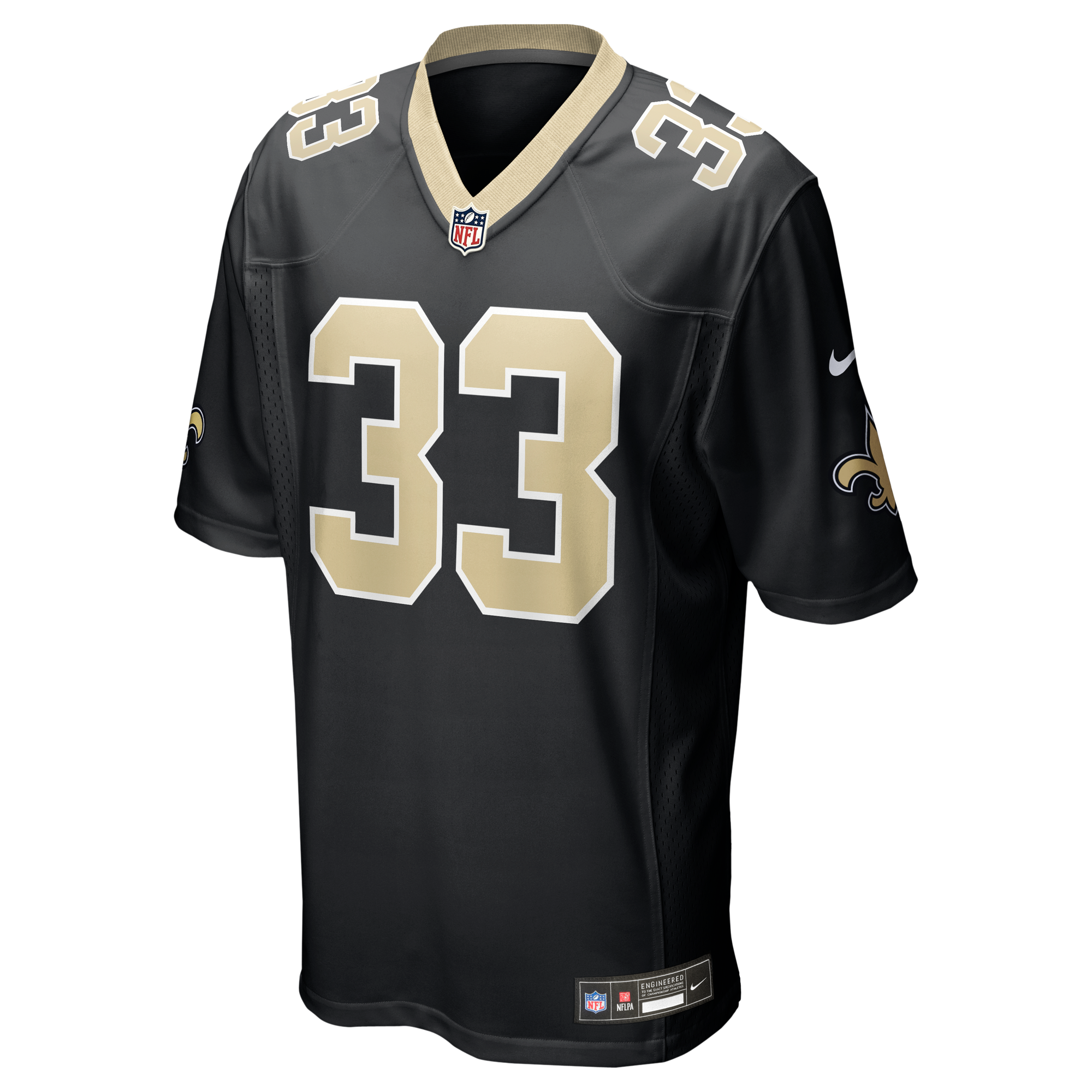 Jonas Sanker New Orleans Saints Game Jersey Black NFL Football Fan Wear