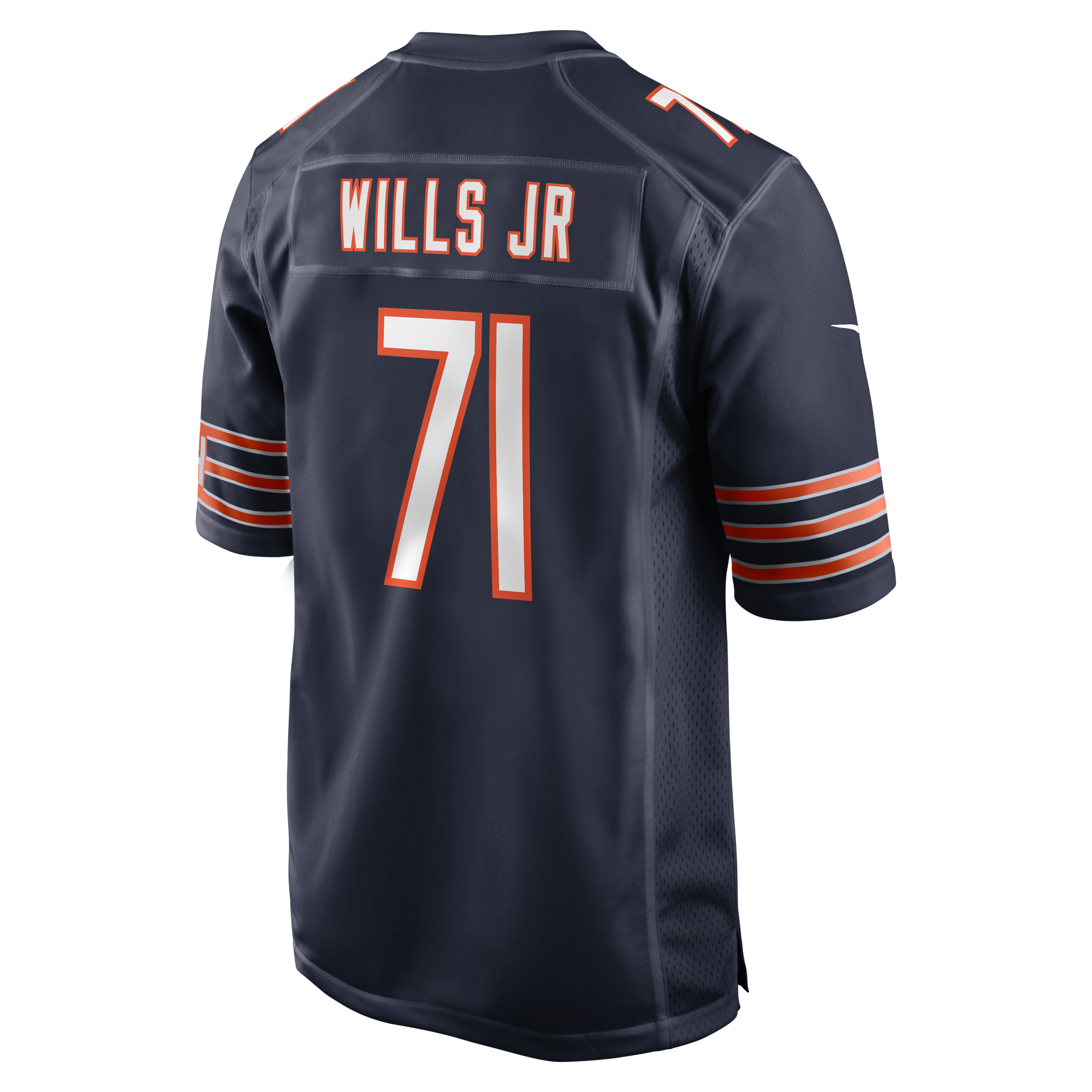 Jedrick Wills Jr Chicago Bears Game Jersey Navy NFL Football Fan Wear