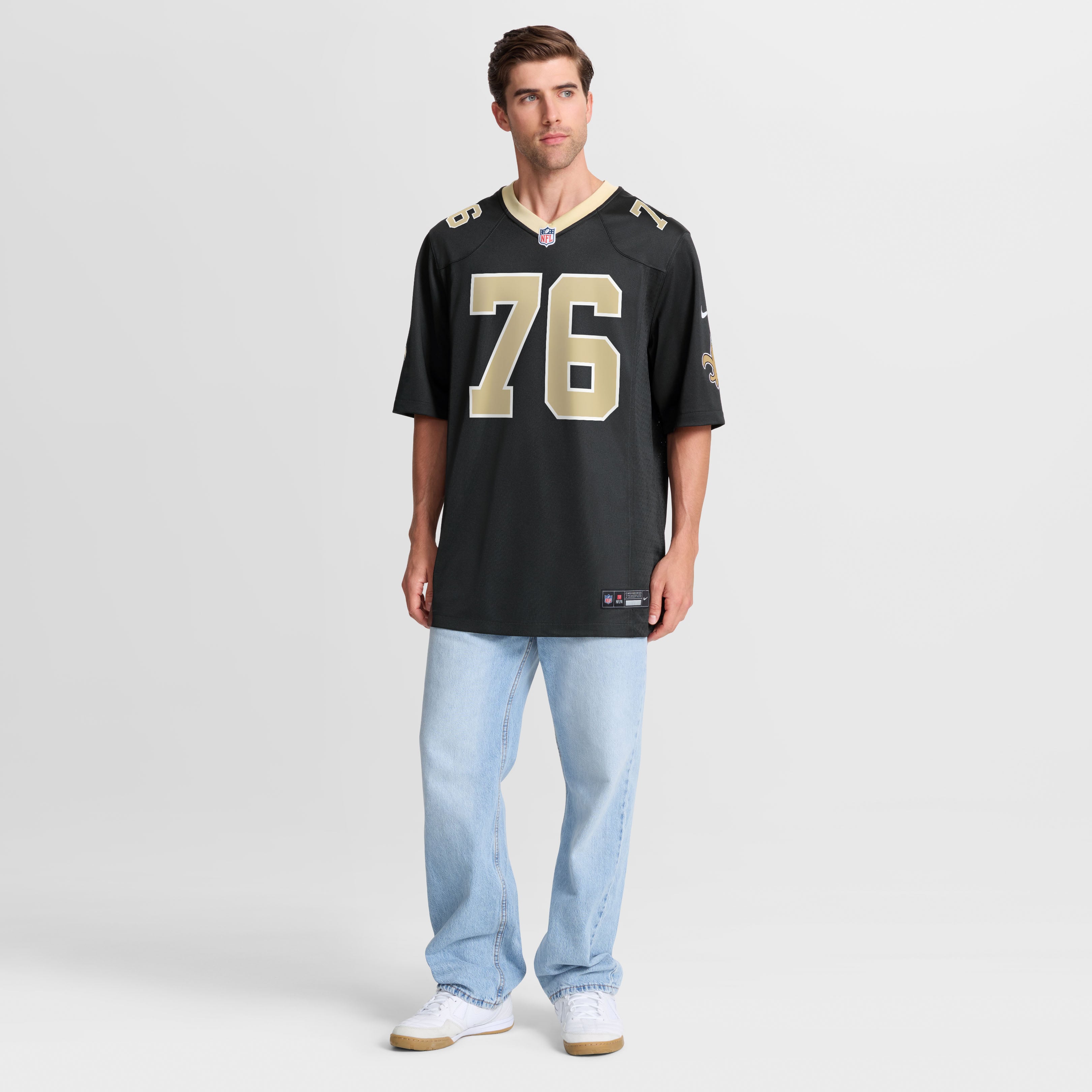 David Edwards New Orleans Saints Game Jersey Black NFL Football Fan Wear David Edwards