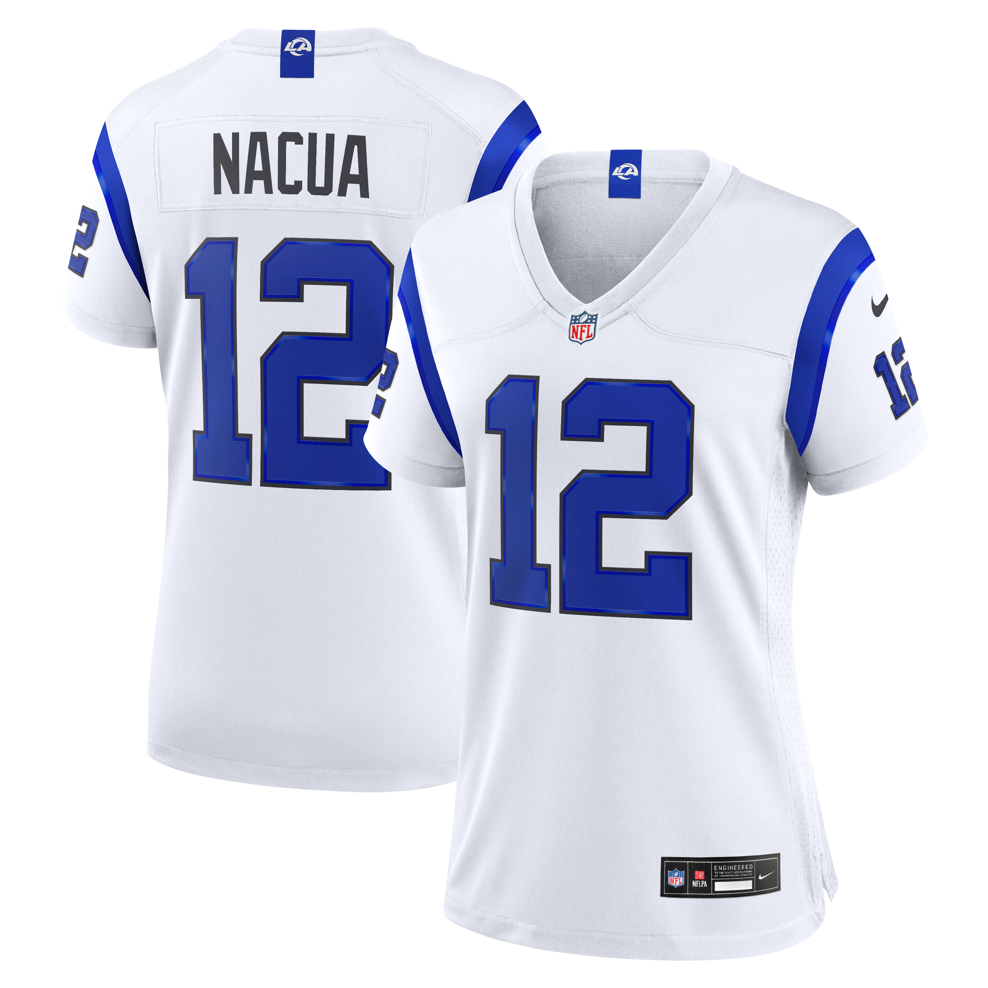 Puka Nacua Fearsome Los Angeles Rams Game Jersey White NFL Football Fan Wear