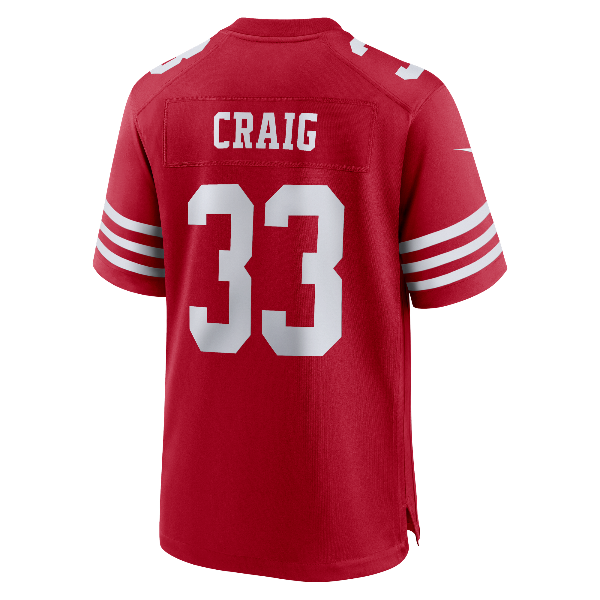 Retired Roger Craig San Francisco 49ers Game Jersey Scarlet NFL Football Fan Wear