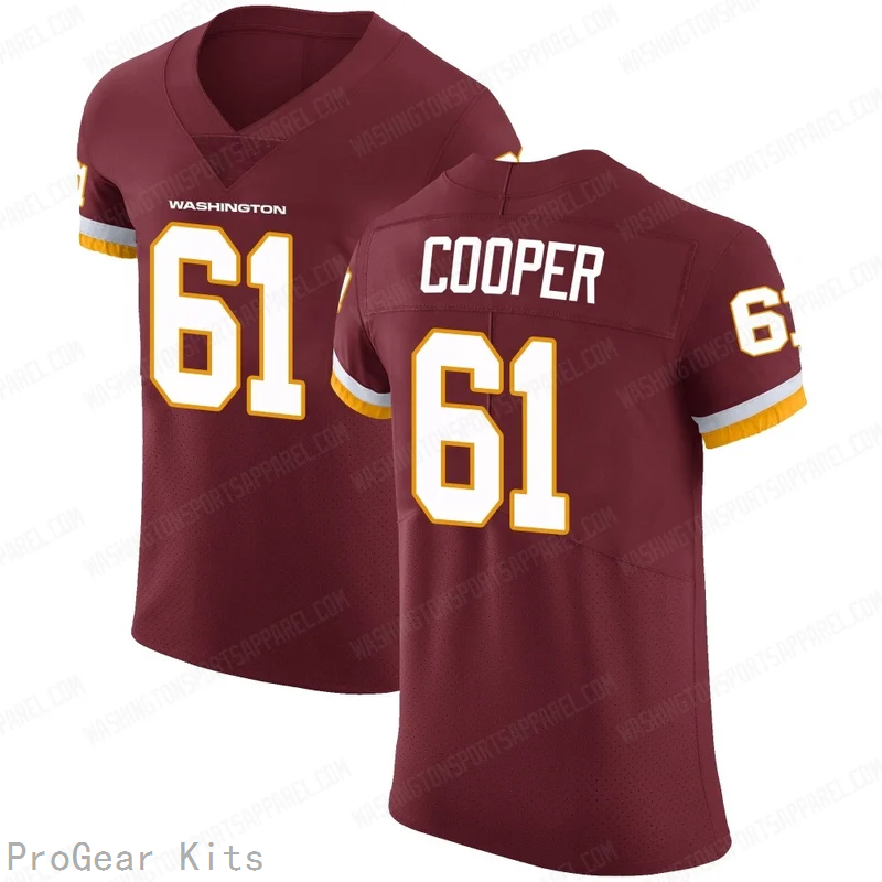 Tyler Cooper Washington Commanders Game Jersey No.61 Burgundy NFL Football Fan Wear