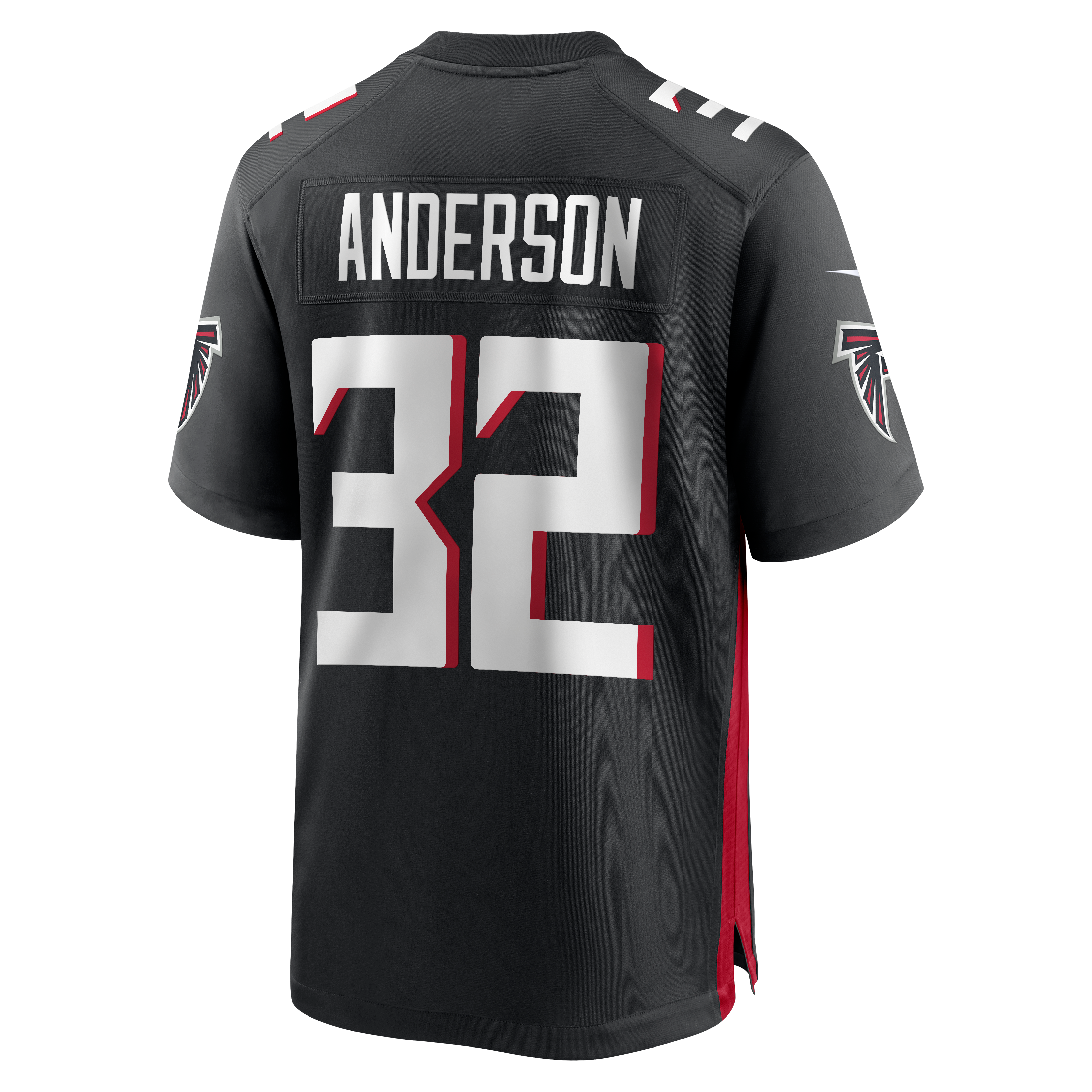 Jamal Anderson Retired Atlanta Falcons Player Jersey Black NFL Football Fan Wear Jamal Anderson Retired