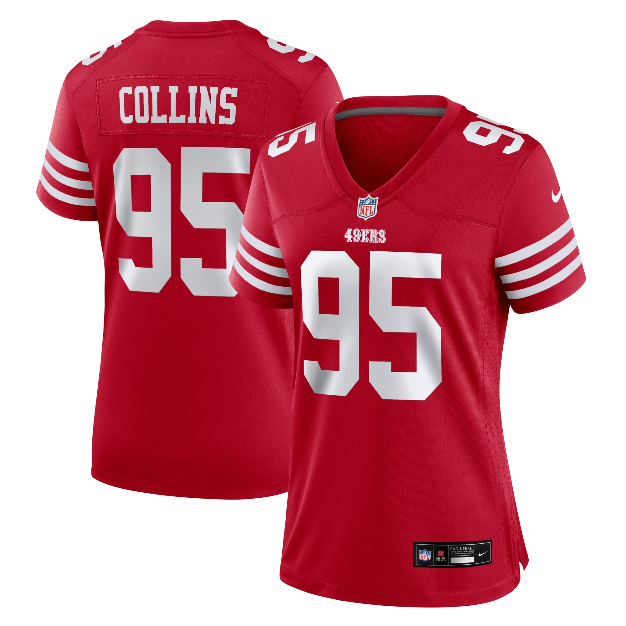 Alfred Collins San Francisco 49ers Game Jersey Scarlet NFL Football Fan Wear Alfred Collins