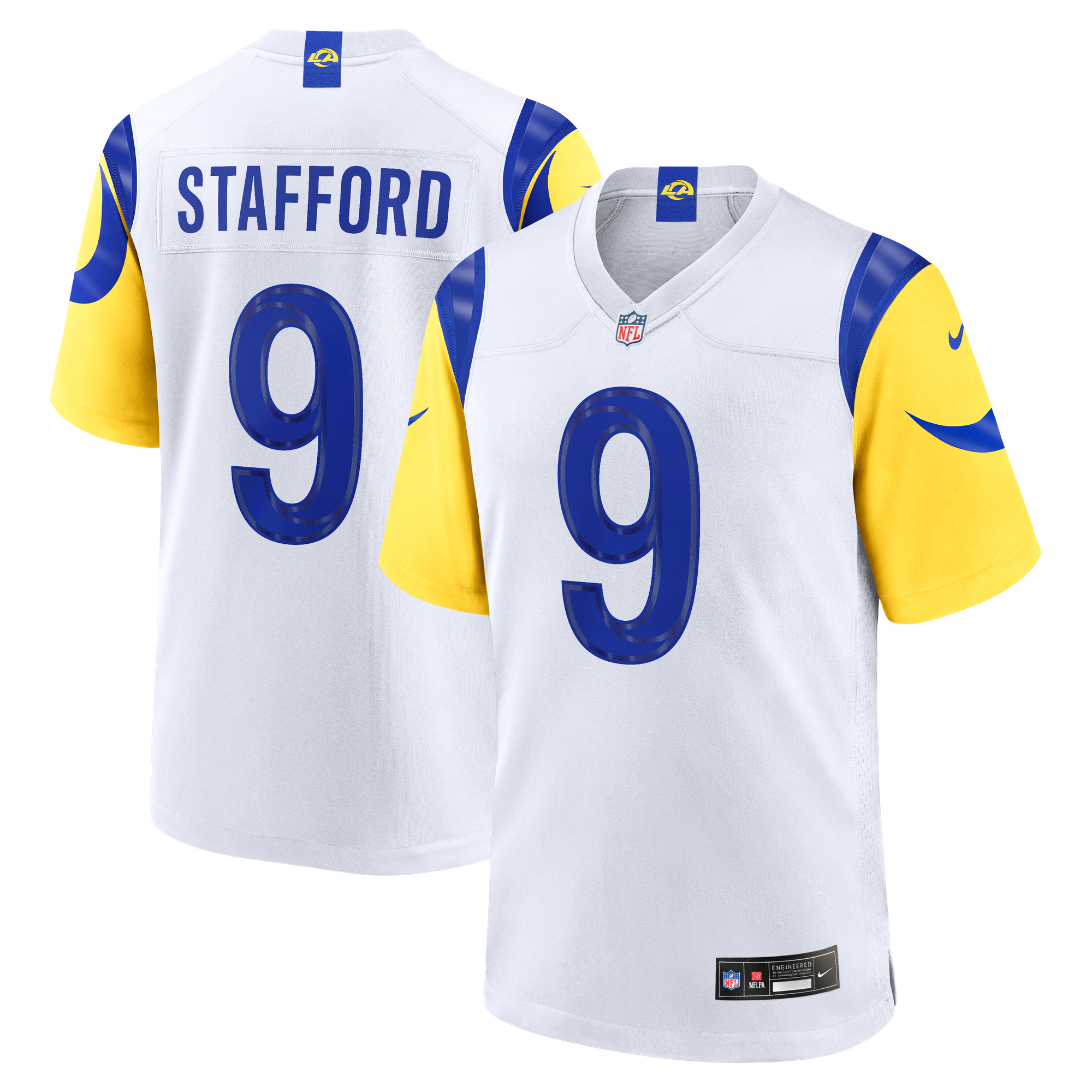 Matthew Stafford Los Angeles Rams Player Jersey White NFL Football Fan Wear
