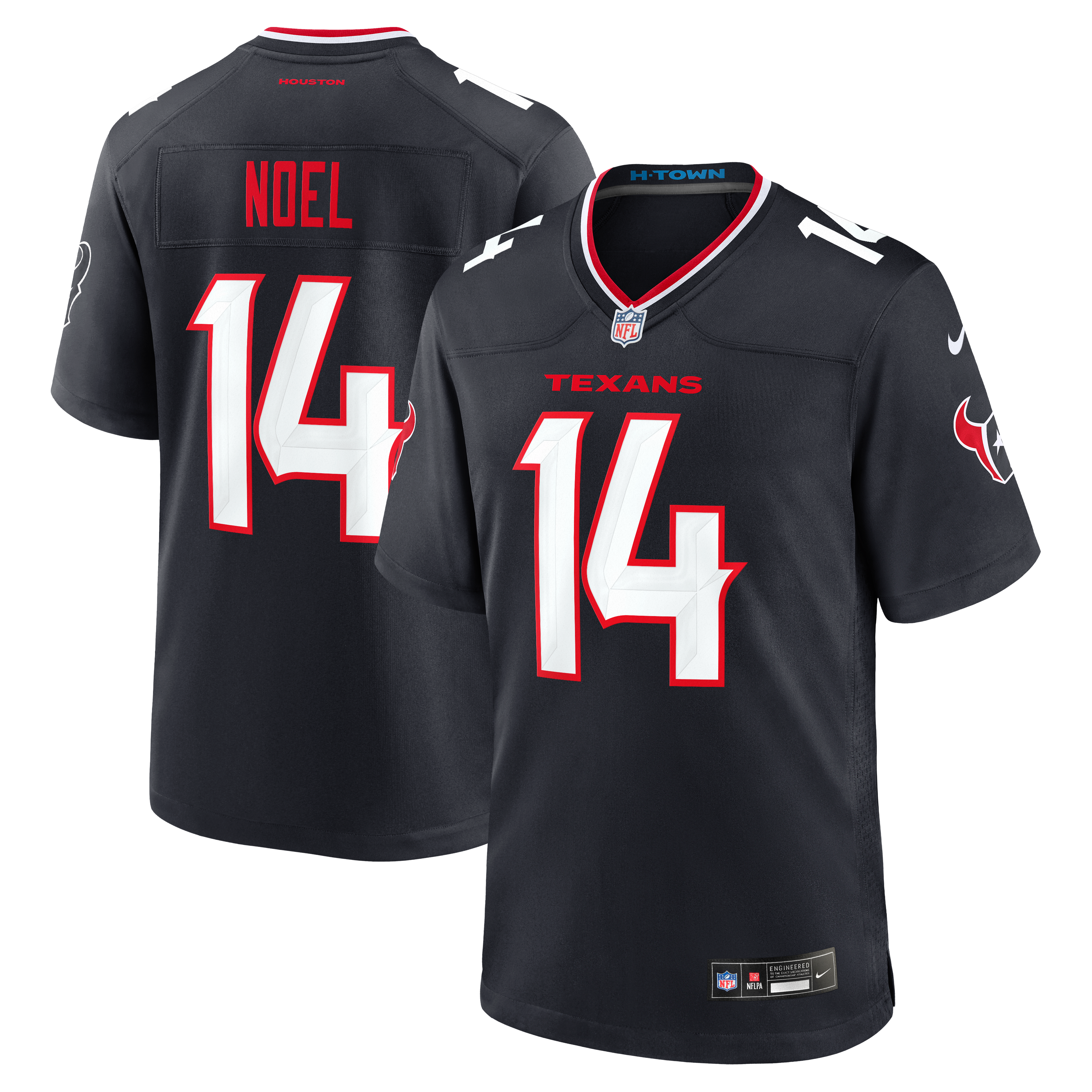 Jaylin Noel Houston Texans Game Jersey Navy NFL Football Fan Wear