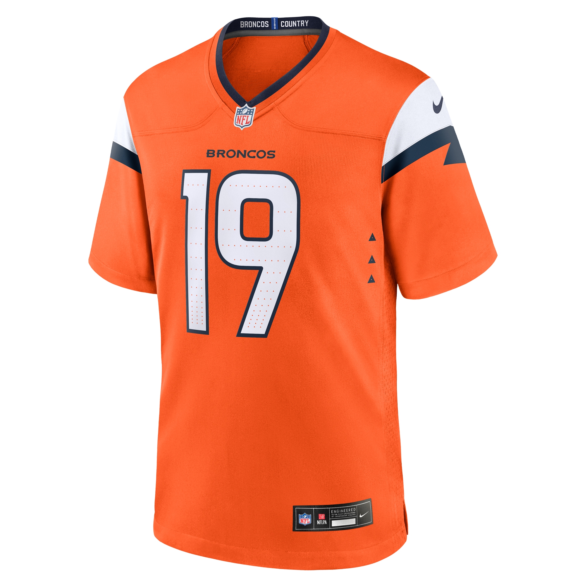 Marvin Mims Jr Denver Broncos Game Jersey Orange NFL Football Fan Wear