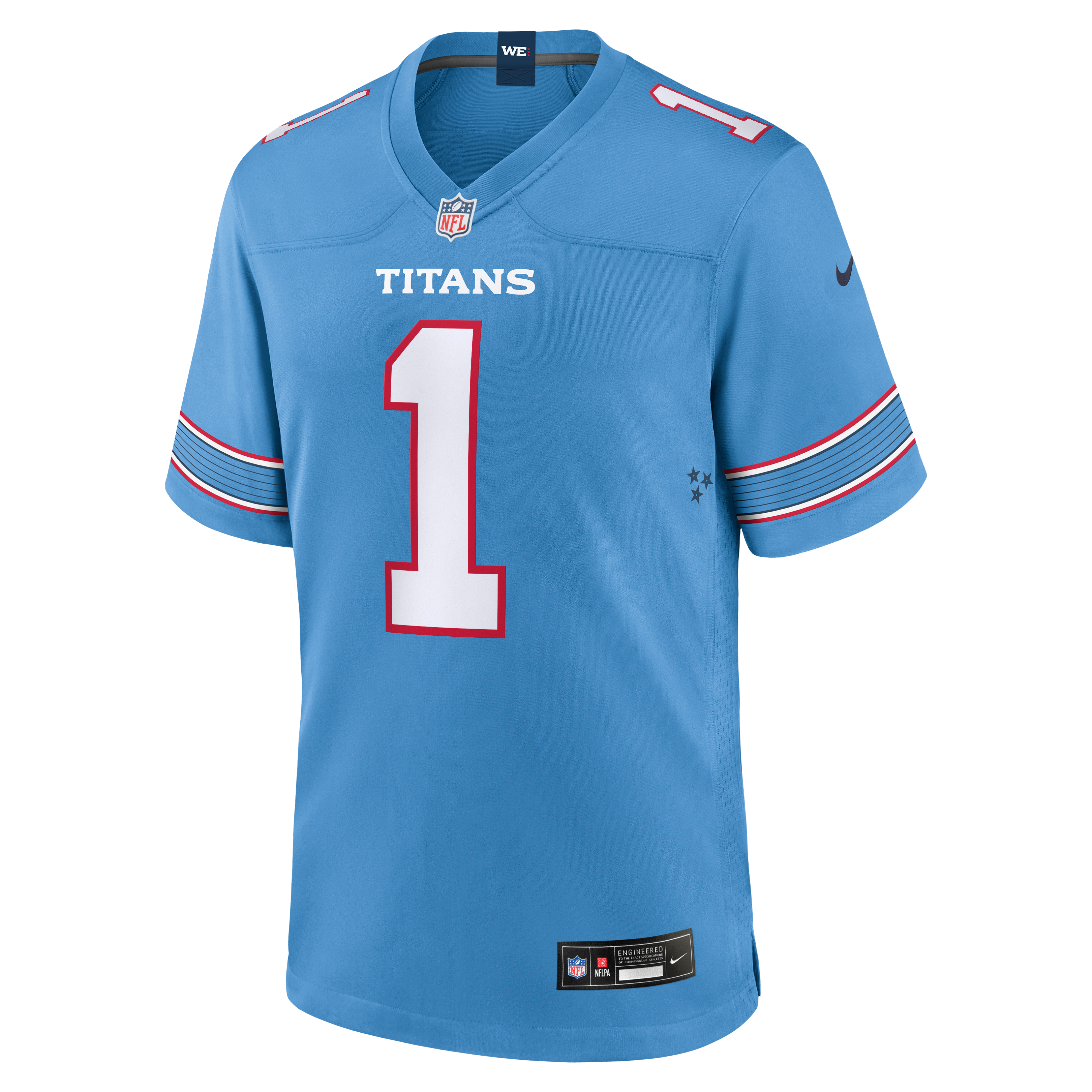 Carnell Tate Tennessee Titans Game Jersey Light Blue NFL Football Fan Wear Carnell Tate