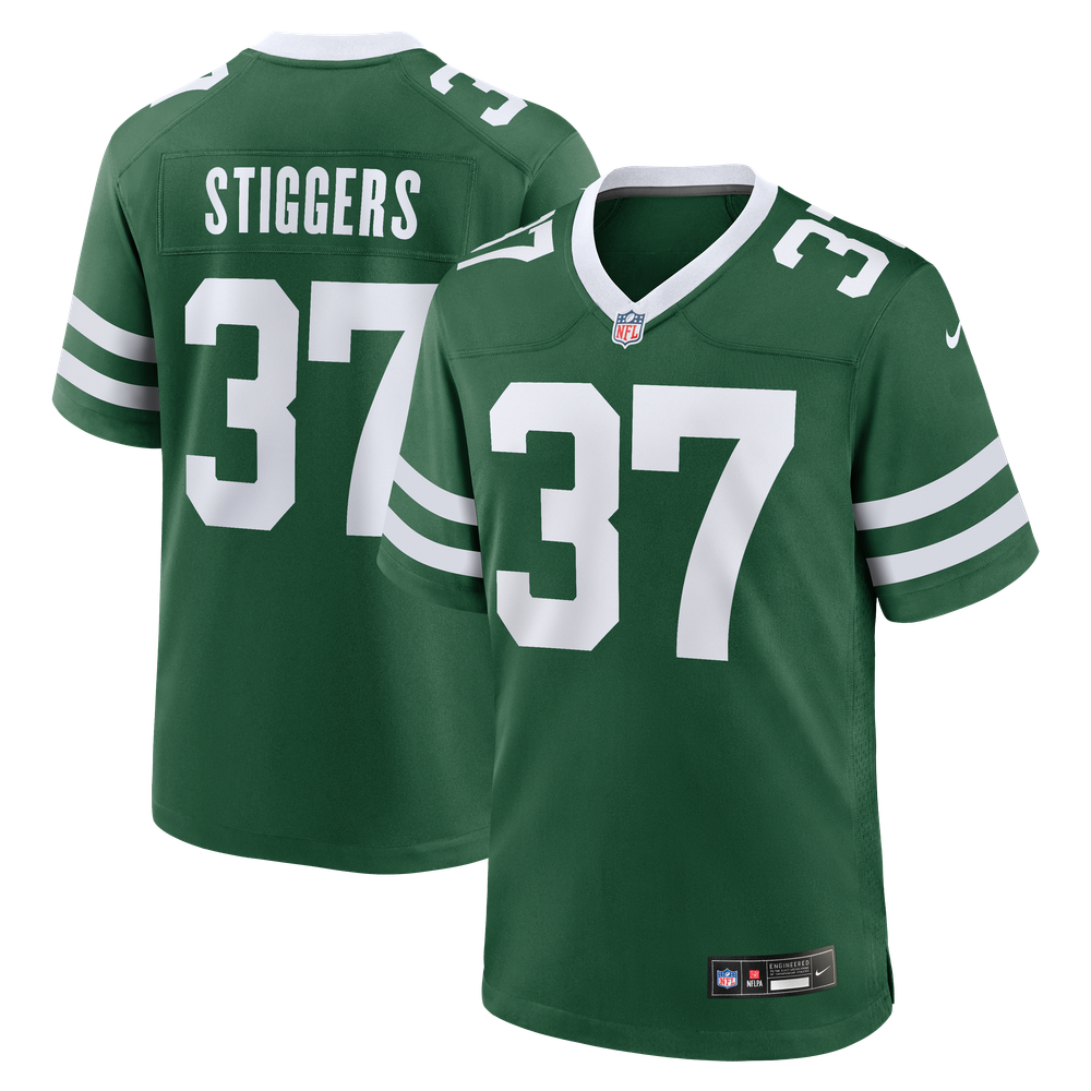 Qwan'tez Stiggers New York Jets Game Jersey Green NFL Football Fan Wear