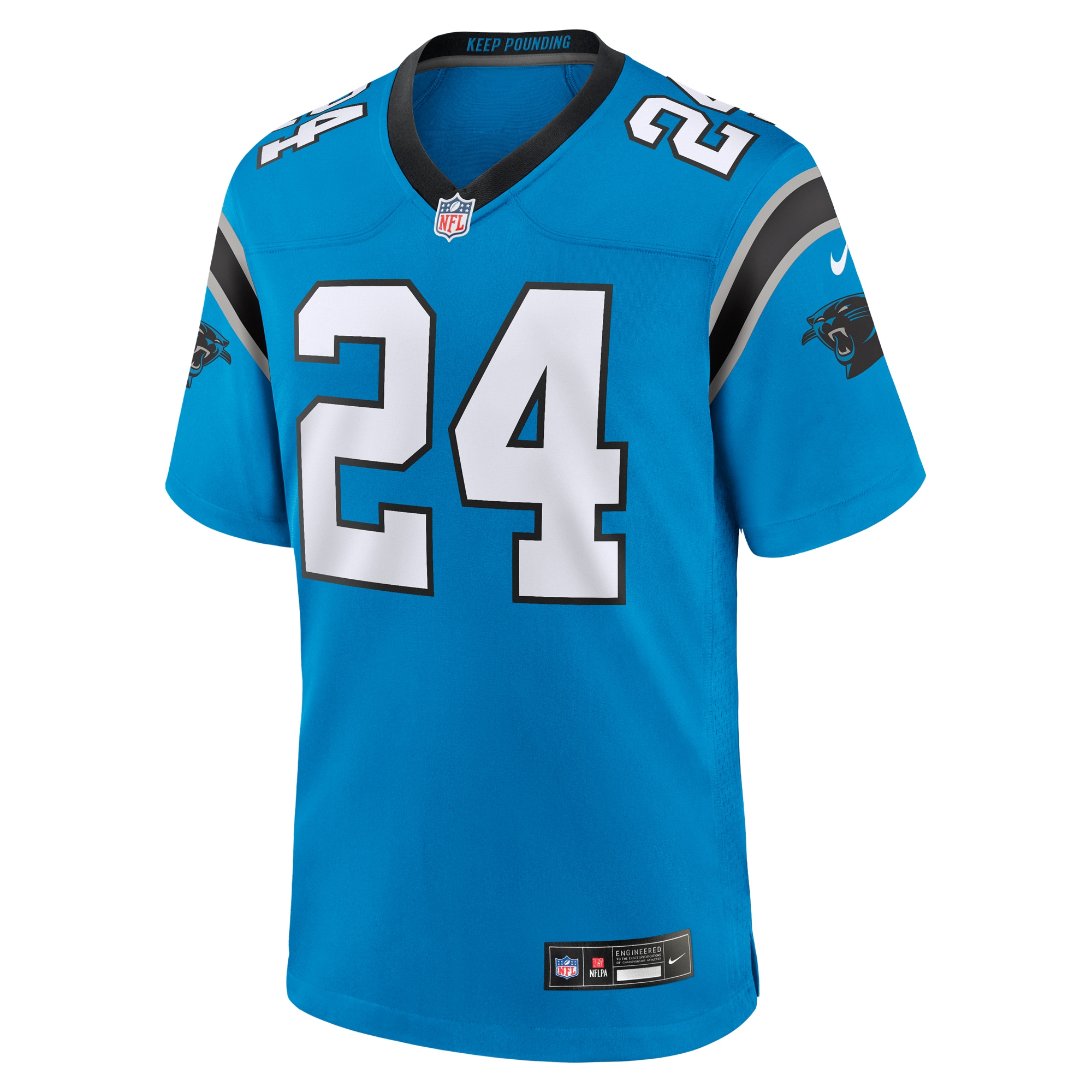 Jonathon Brooks Carolina Panthers Game Jersey Blue NFL Football Fan Wear Jonathon Brooks