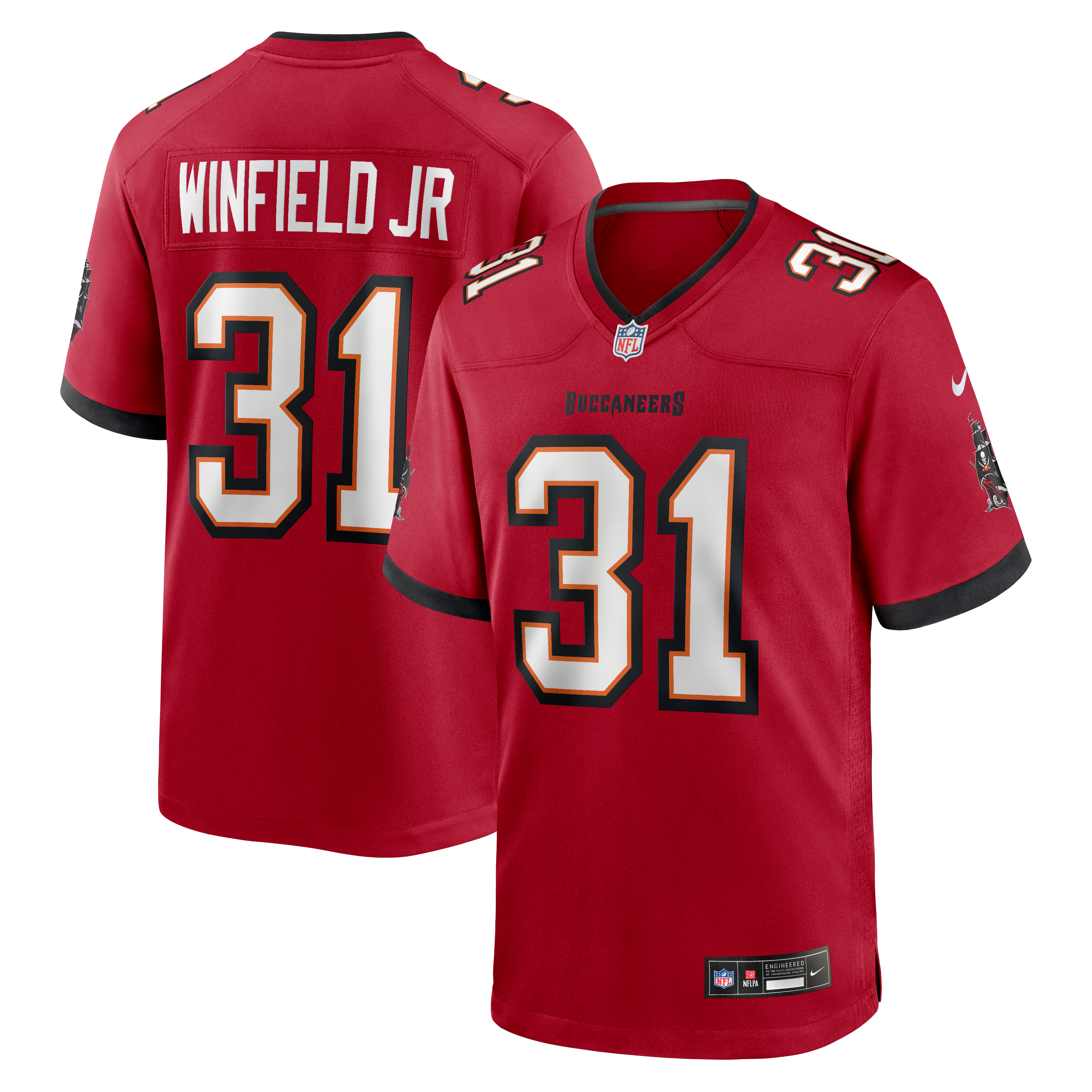 Antoine Winfield Jr Tampa Bay Buccaneers Game Jersey Red NFL Football Fan Wear