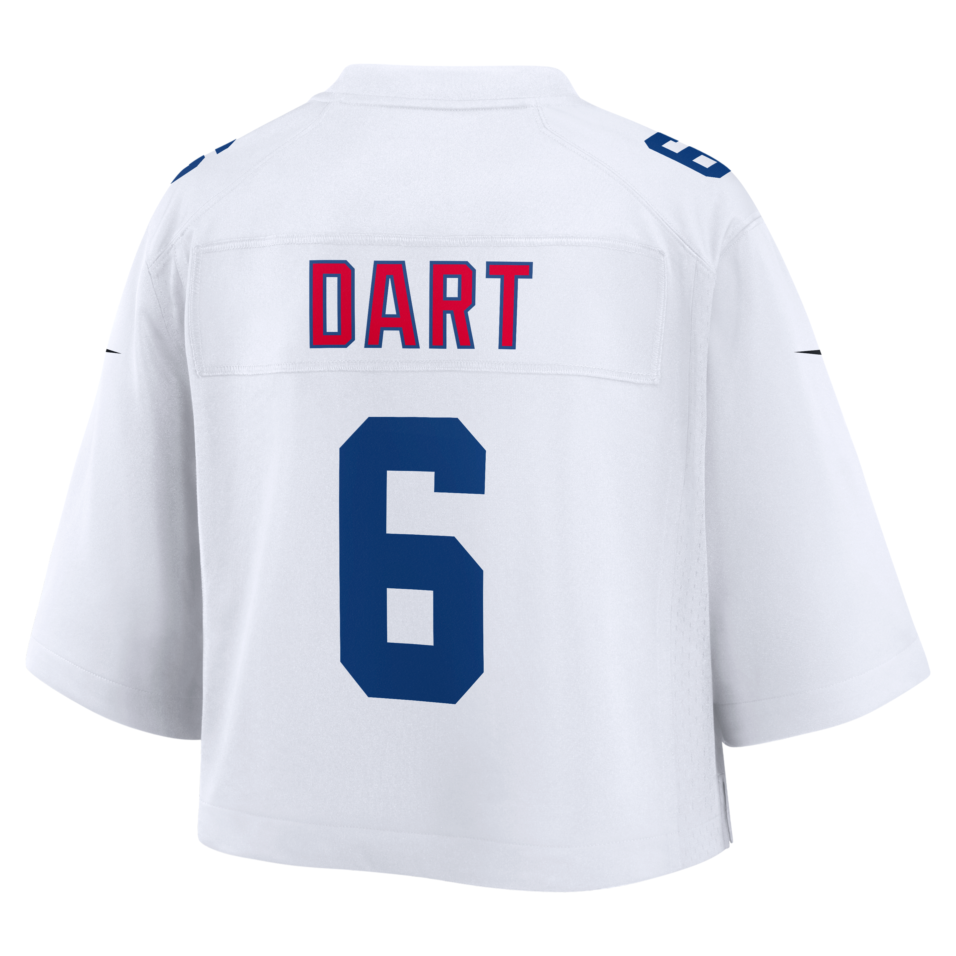 Jaxson Dart Cropped New York Giants Game Jersey White NFL Football Fan Wear
