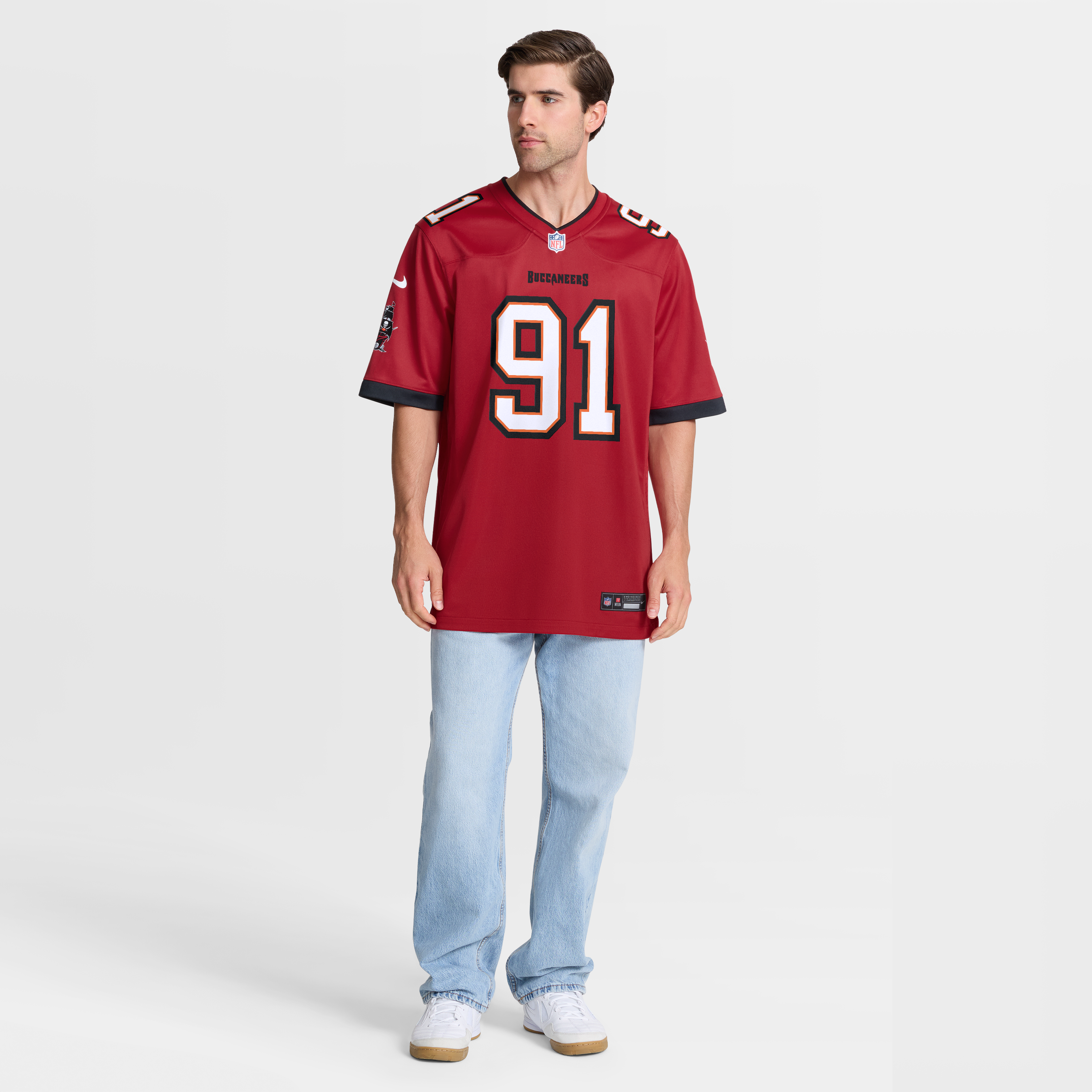AShawn Robinson Tampa Bay Buccaneers Game Jersey Red NFL Football Fan Wear AShawn Robinson