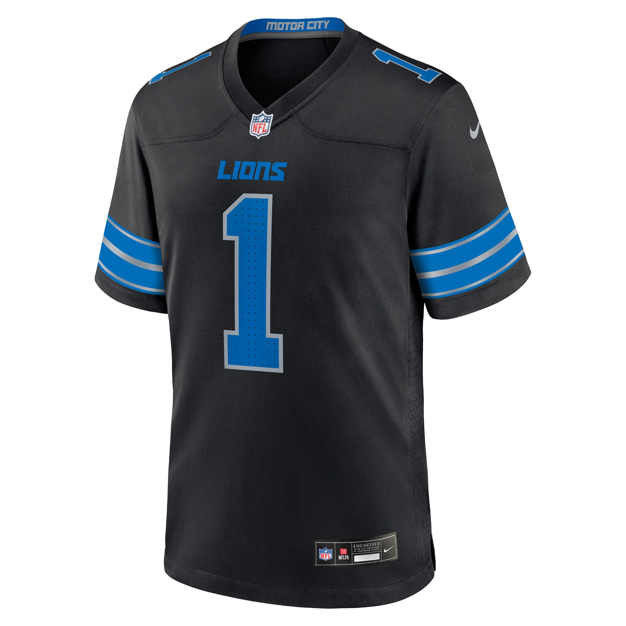Jameson Williams Detroit Lions Player Jersey Black NFL Football Fan Wear