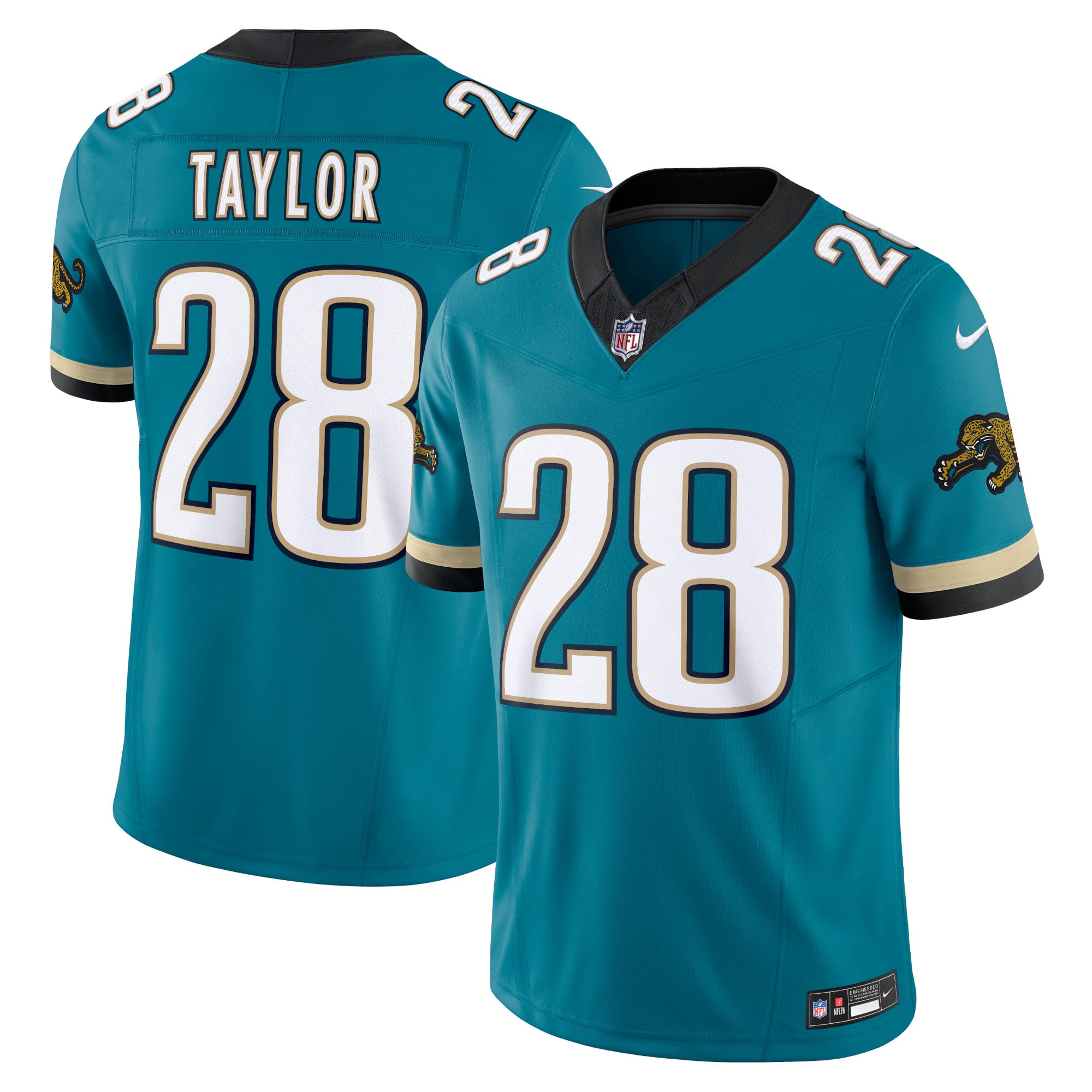 Prowler Retired Fred Jacksonville Jaguars Player Jersey Teal NFL Football Fan Wear