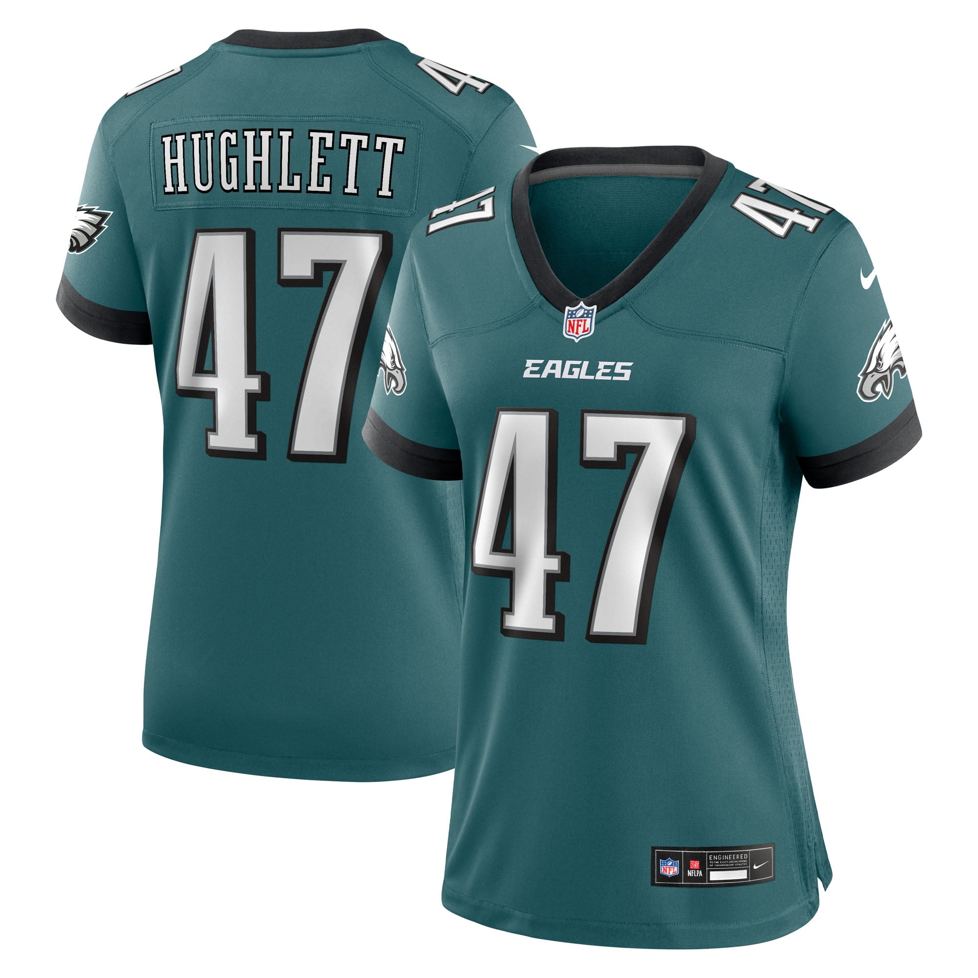 Charley Hughlett Philadelphia Eagles Game Jersey Midnight NFL Football Fan Wear