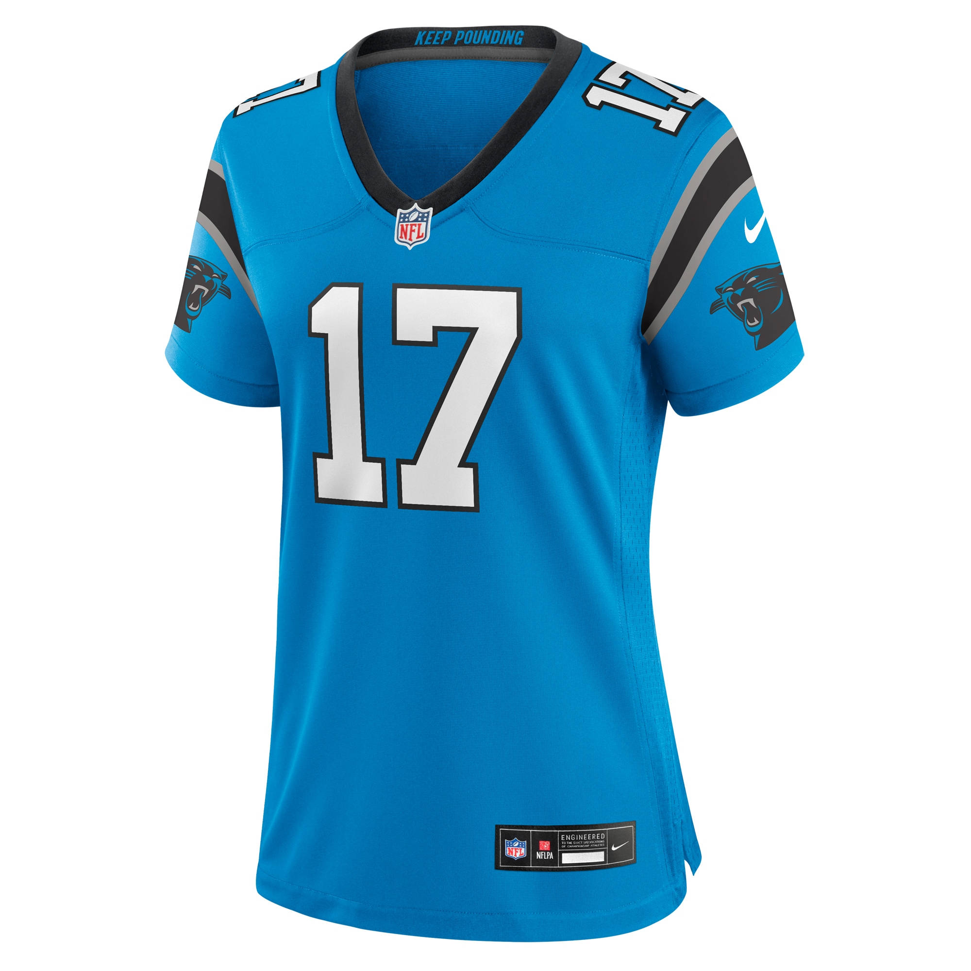 Xavier Legette Carolina Panthers Game Jersey Blue NFL Football Fan Wear