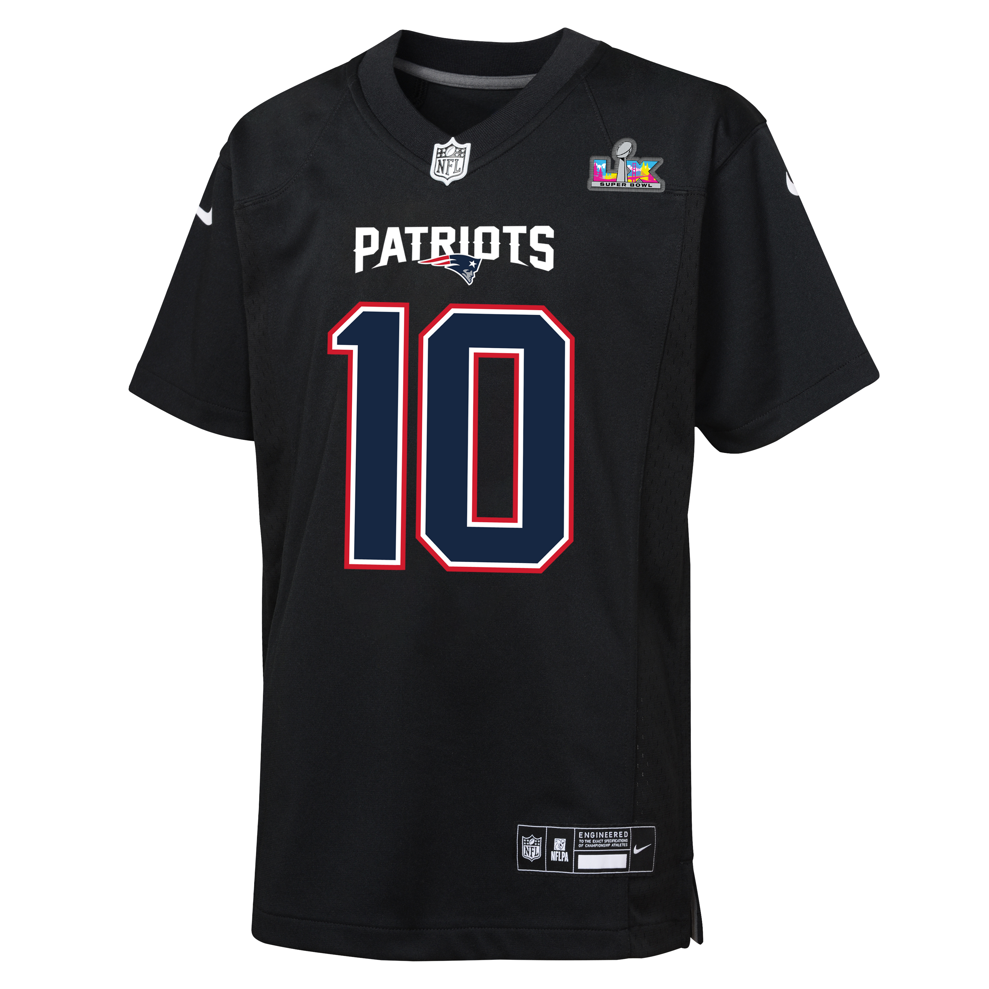 Drake Maye LX New England Patriots Game Jersey Black NFL Football Fan Wear