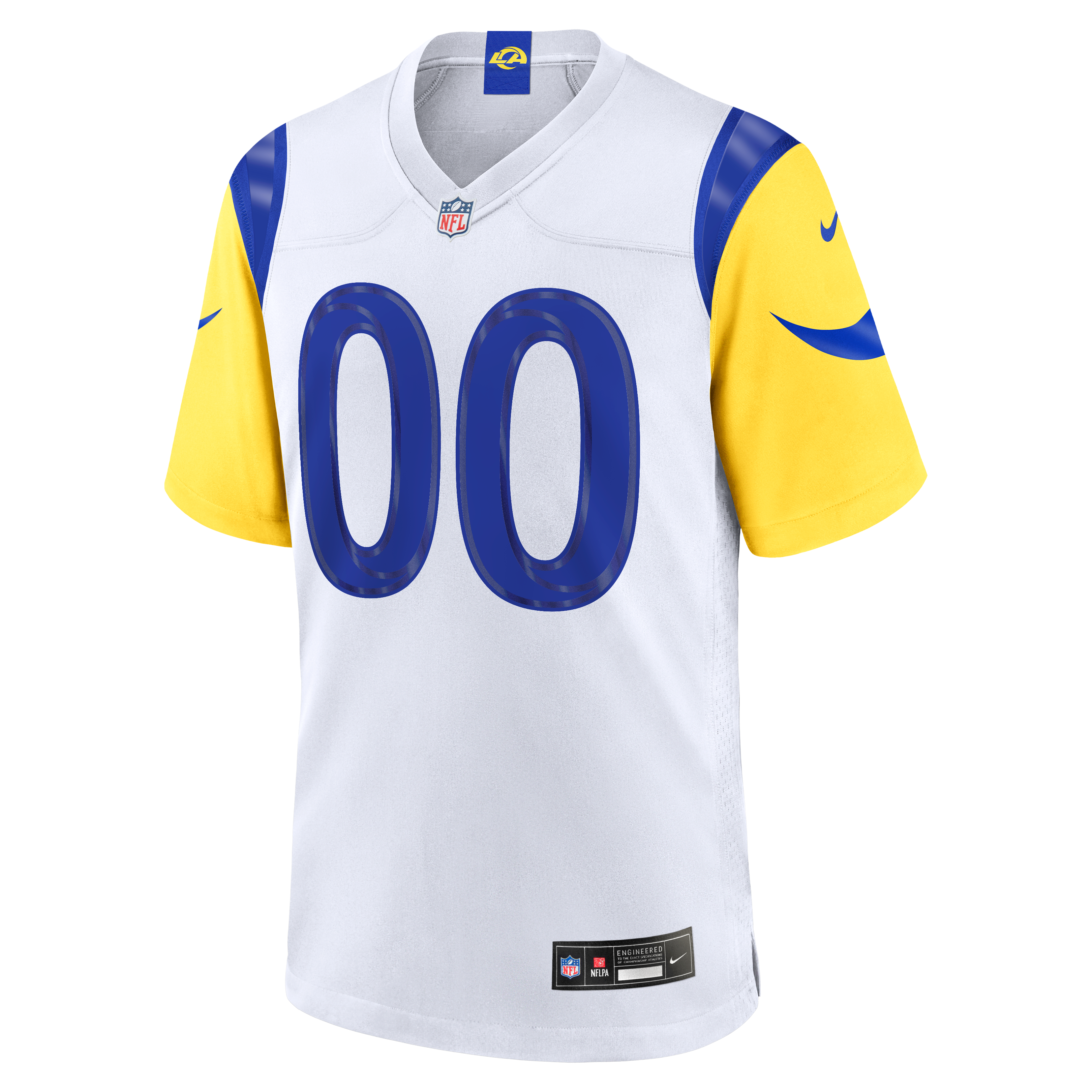 Los Angeles Rams Game Jersey White NFL Football Fan Wear Custom Number