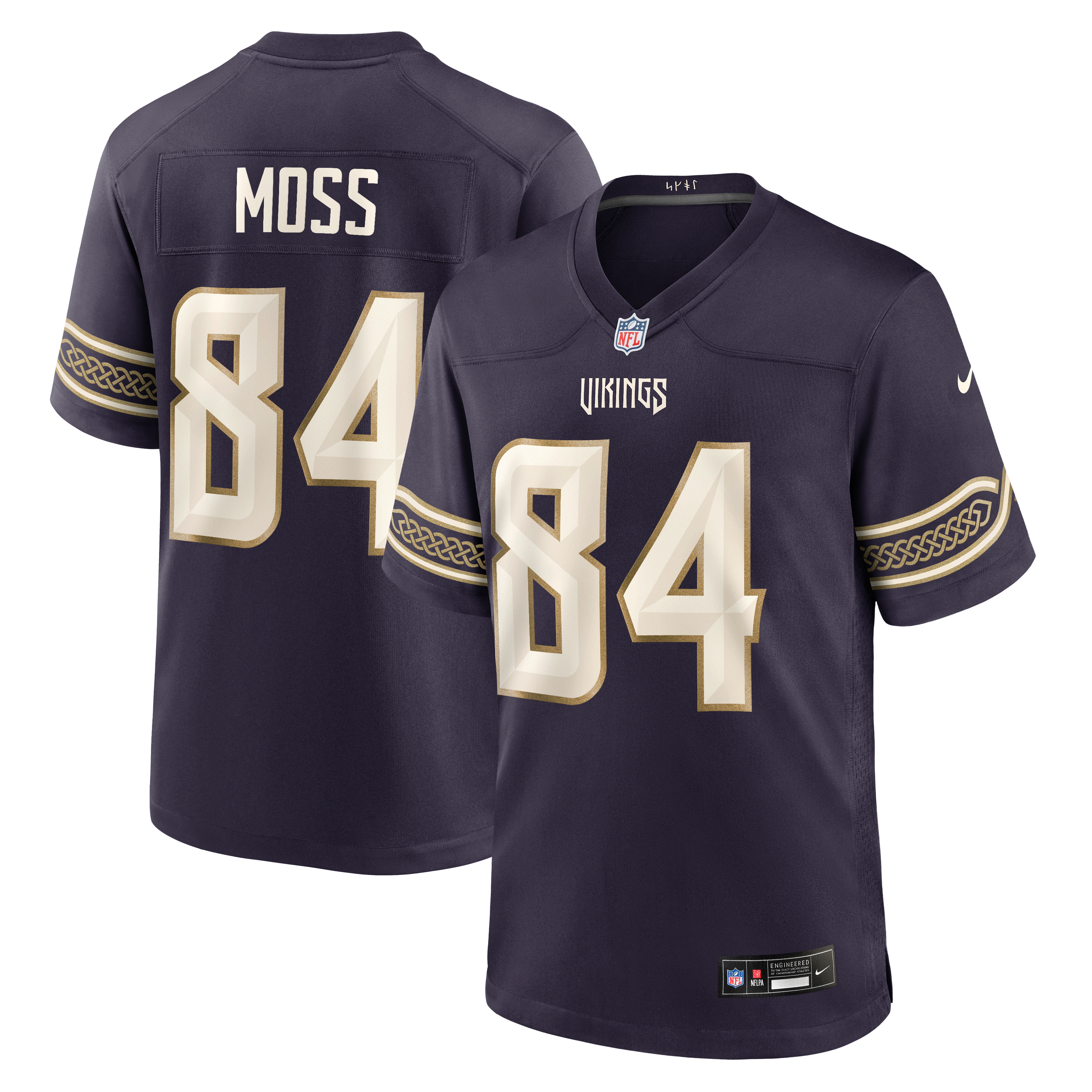 Randy Moss Minnesota Vikings Game Jersey Purple NFL Football Fan Wear Randy Moss