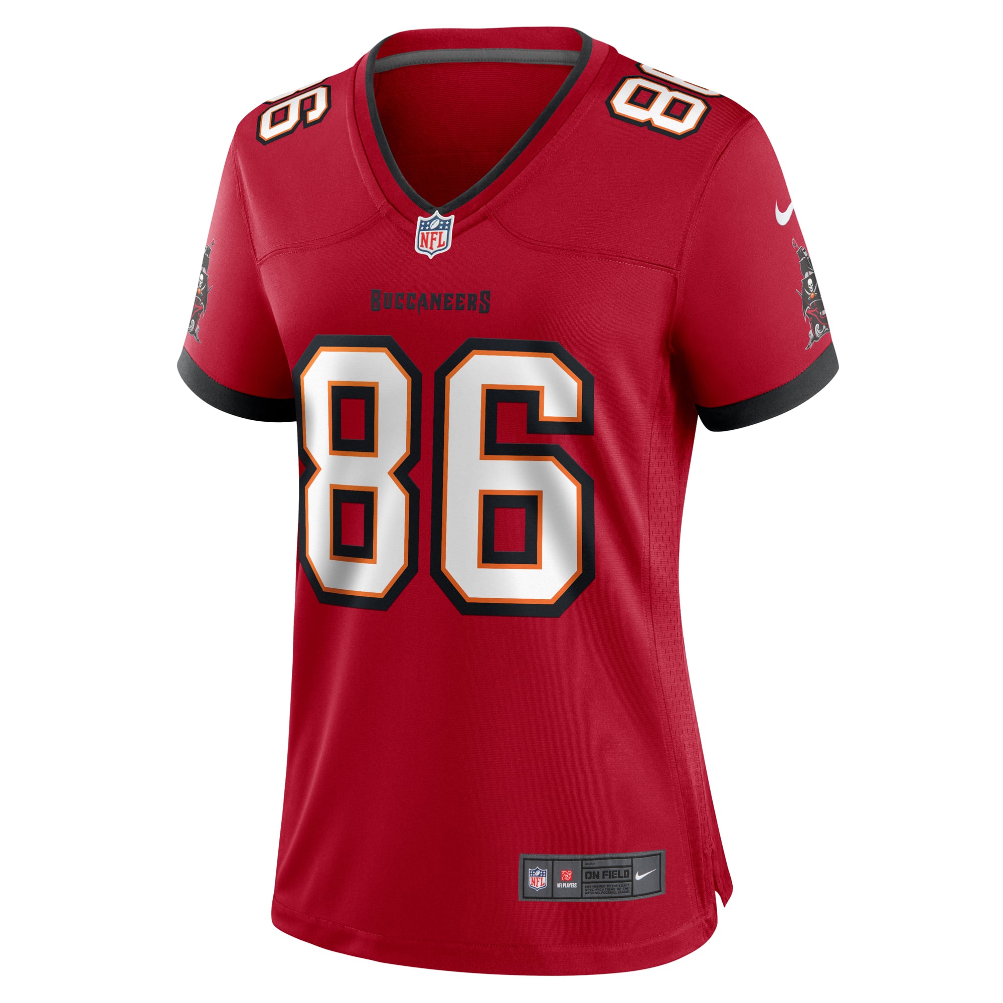 Evan Deckers Tampa Bay Buccaneers Game Jersey Red NFL Football Fan Wear Evan Deckers