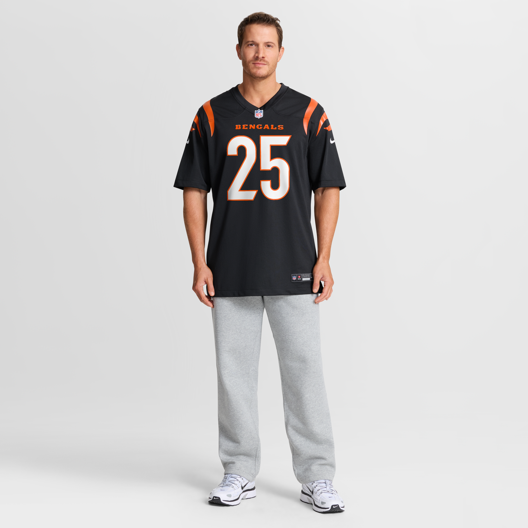 Tahj Brooks Cincinnati Bengals Game Jersey Black NFL Football Fan Wear