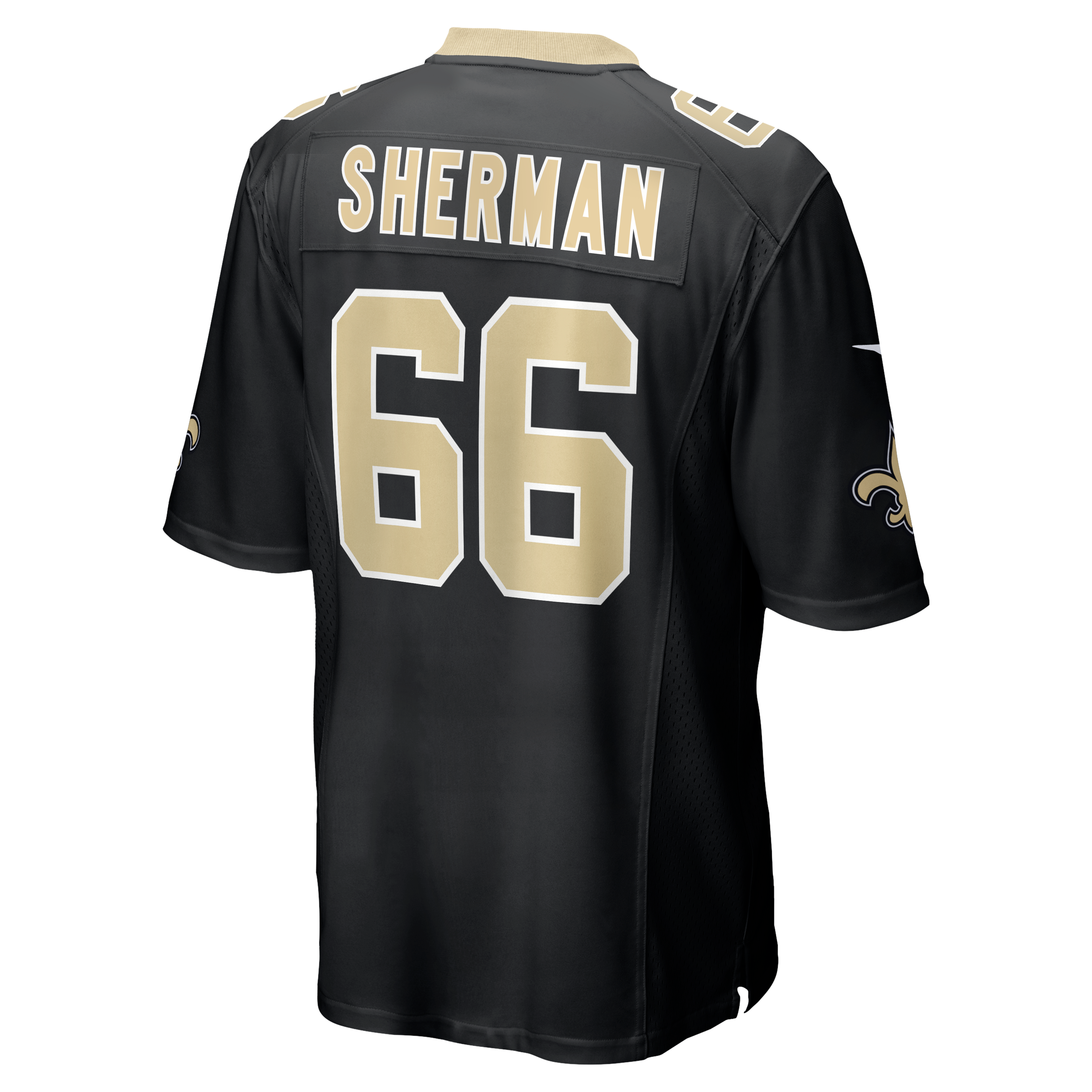 William Sherman New Orleans Saints Game Jersey Black NFL Football Fan Wear