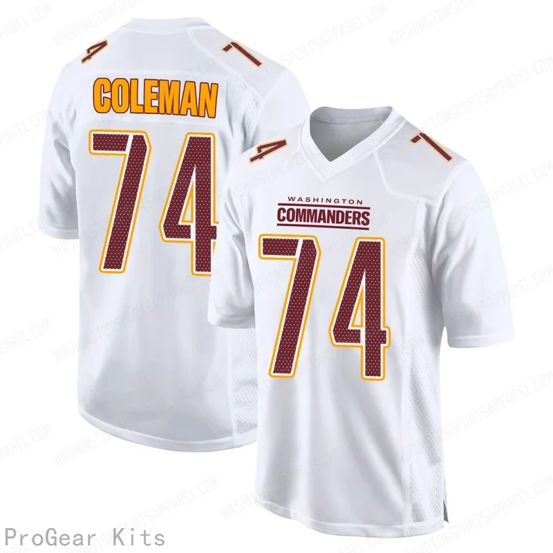 Brandon Coleman Tundra Washington Commanders Game Jersey No.74 White NFL Football Fan Wear