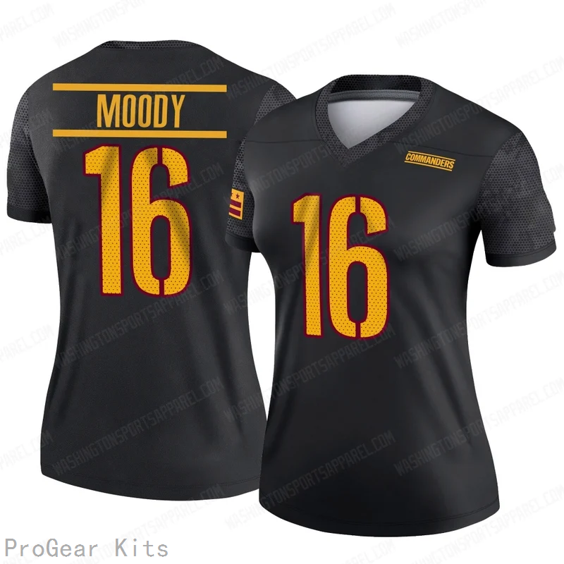 Jake Moody Washington Commanders Alternate Jersey No.16 Black NFL Football Fan Wear Jake Moody