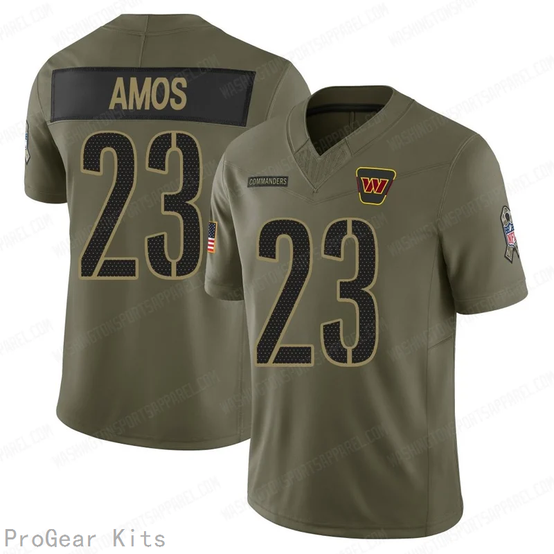 Trey Amos Washington Commanders Jersey No.23 Olive NFL Football Fan Wear