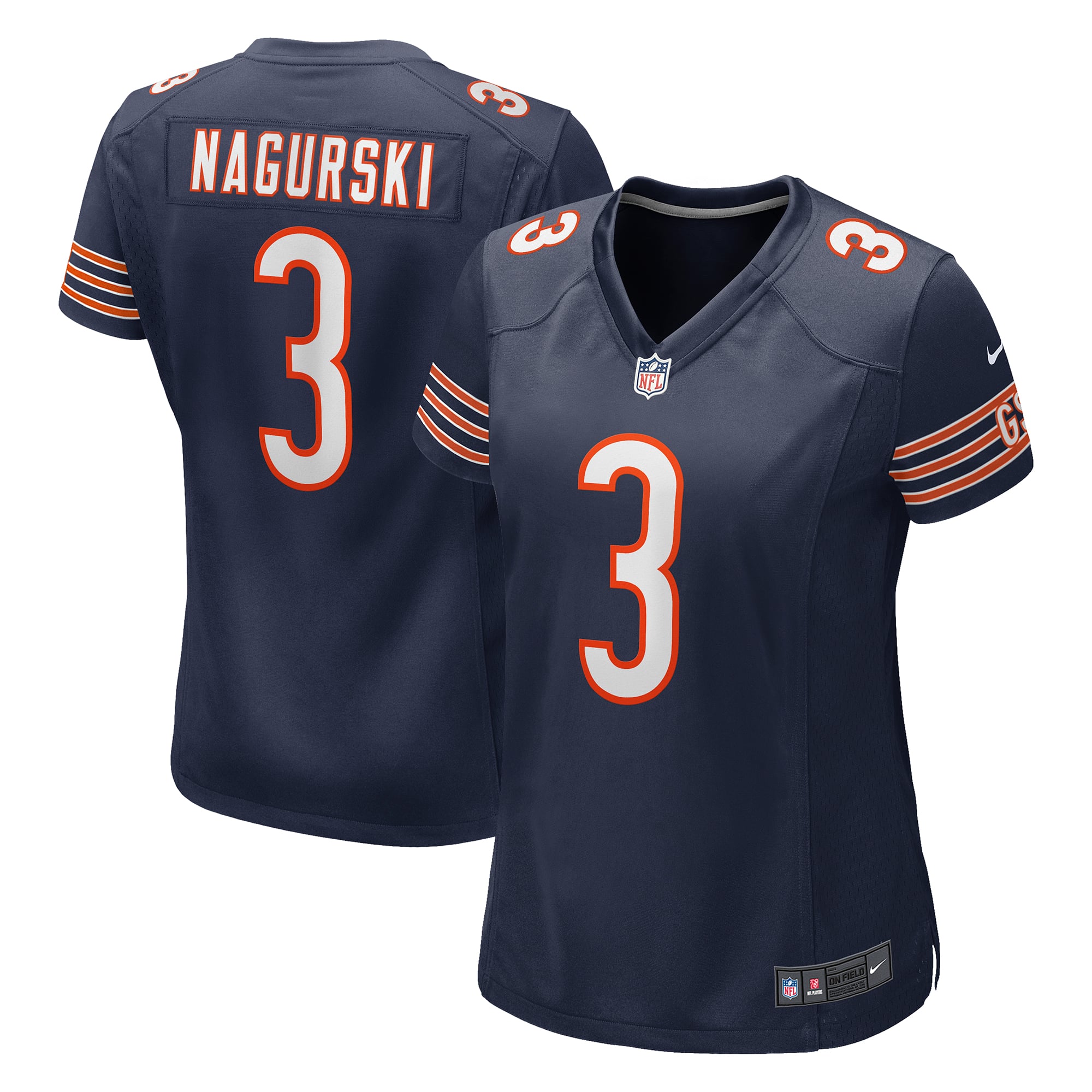 Bronko Nagurski Retired Chicago Bears Player Jersey Navy NFL Football Fan Wear Bronko Nagurski Retired