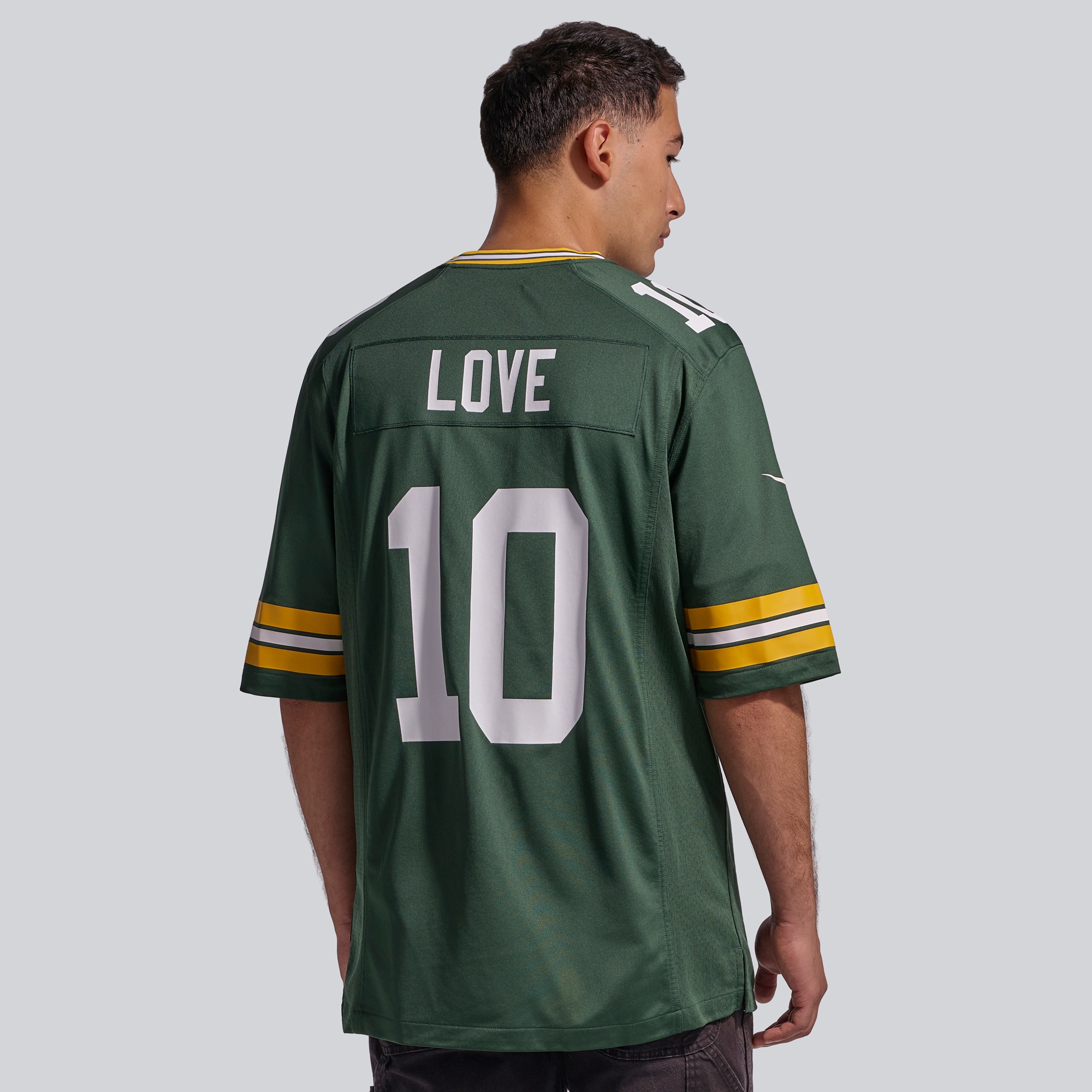 Jordan Love Green Bay Packers Game Jersey Green NFL Football Fan Wear Jordan Love