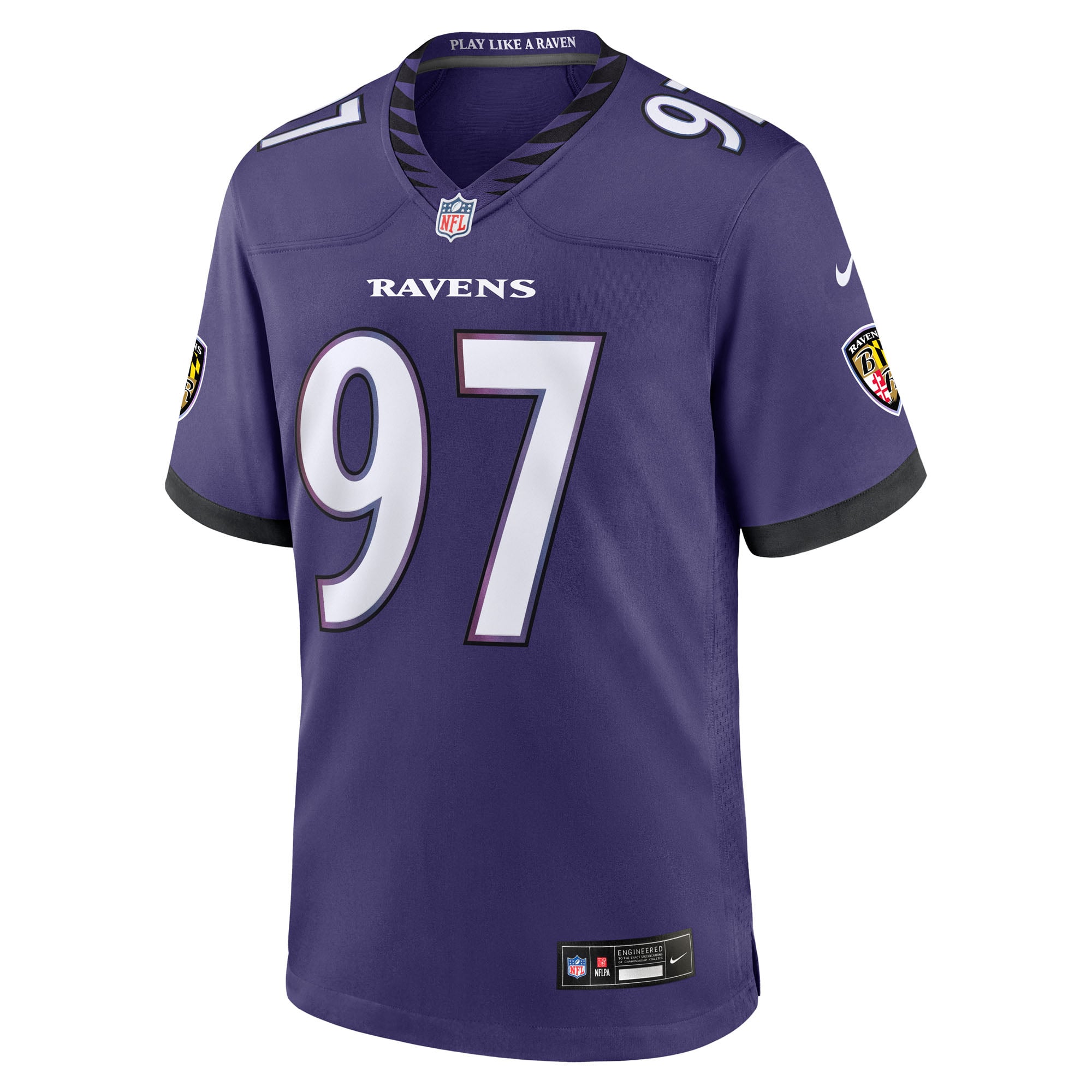 Ethan Burke Baltimore Ravens Game Jersey Purple NFL Football Fan Wear Ethan Burke