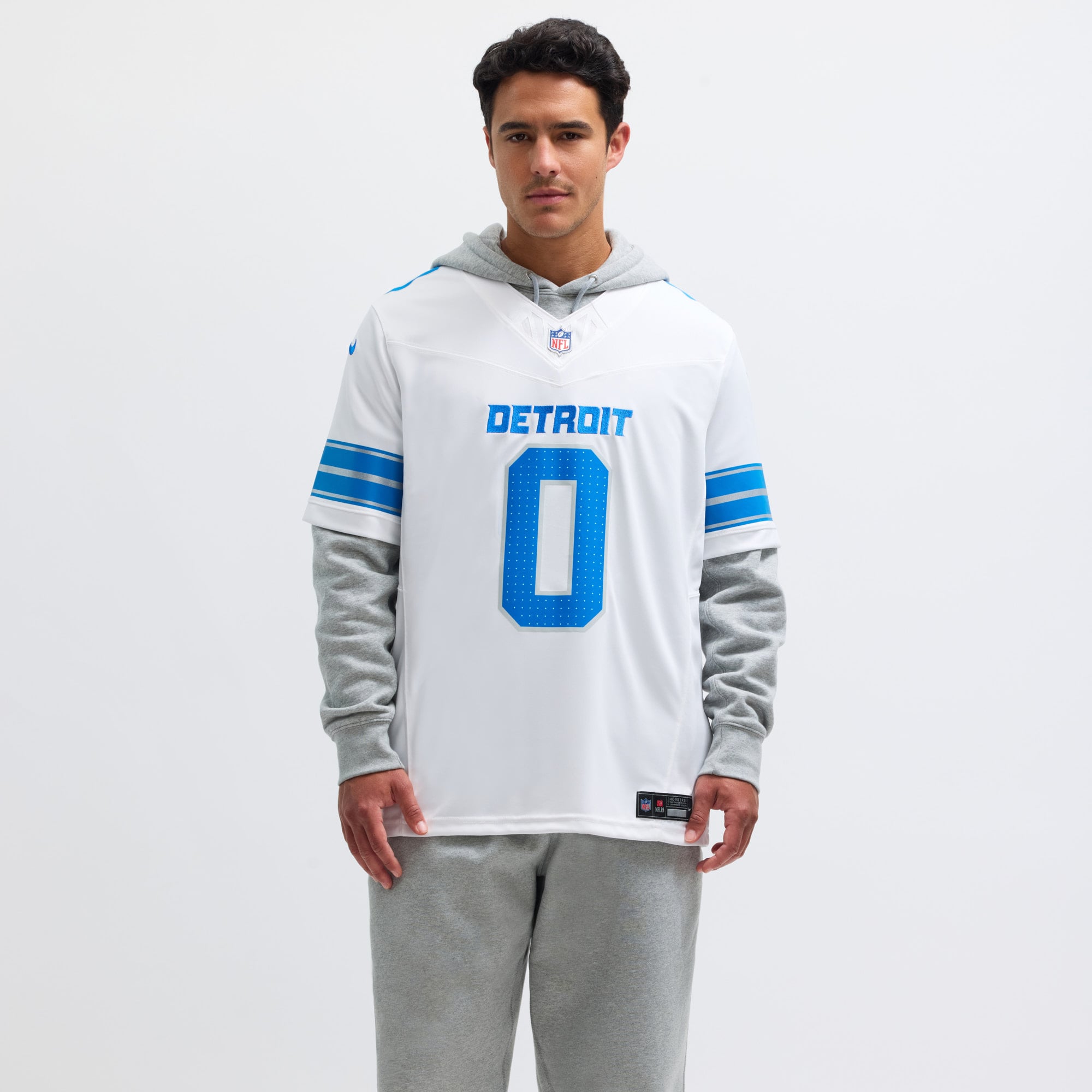 Jahmyr Gibbs Detroit Lions Limited Jersey White NFL Football Fan Wear