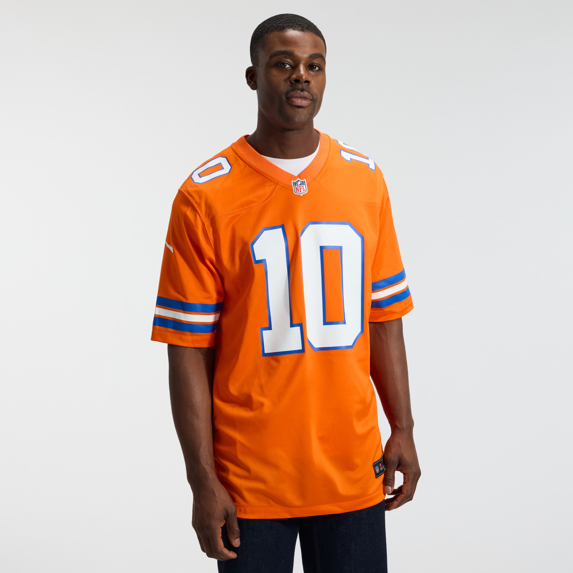 Bo Nix Denver Broncos Game Jersey Orange NFL Football Fan Wear Bo Nix
