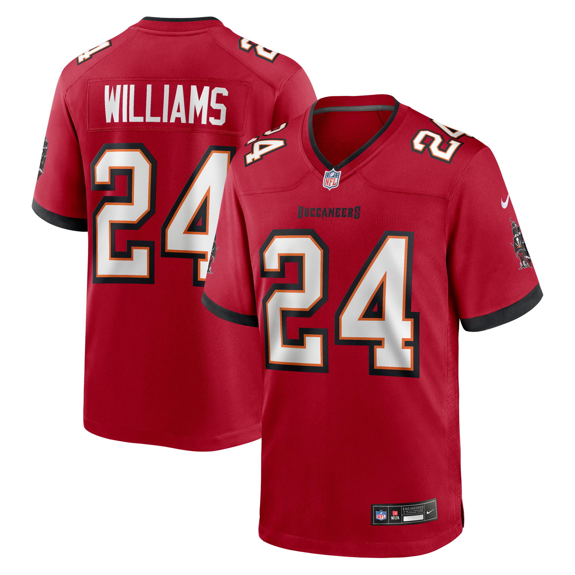 Cadillac Williams Retired Tampa Bay Buccaneers Player Jersey Red NFL Football Fan Wear