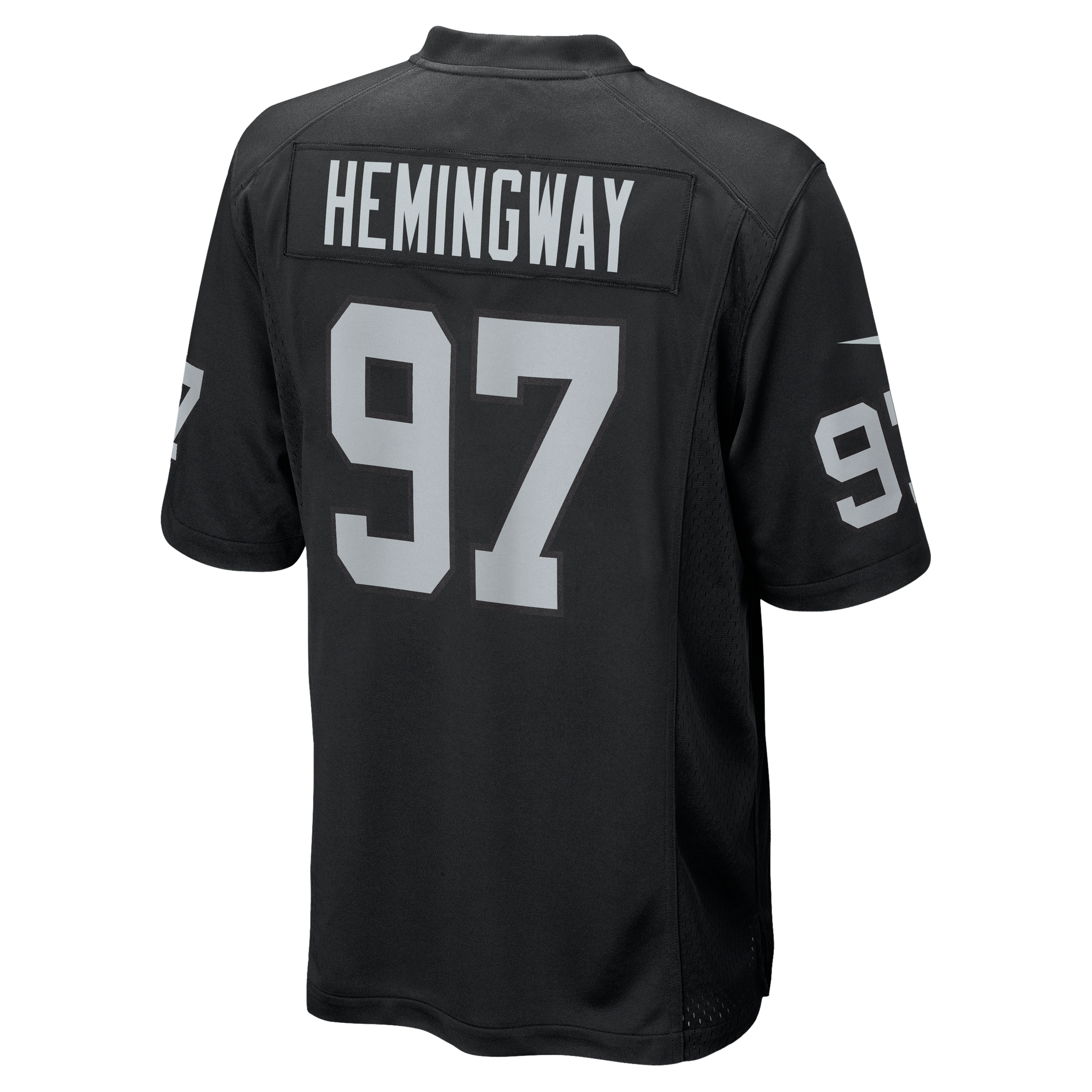 Tonka Hemingway Las Vegas Raiders Game Jersey Black NFL Football Fan Wear
