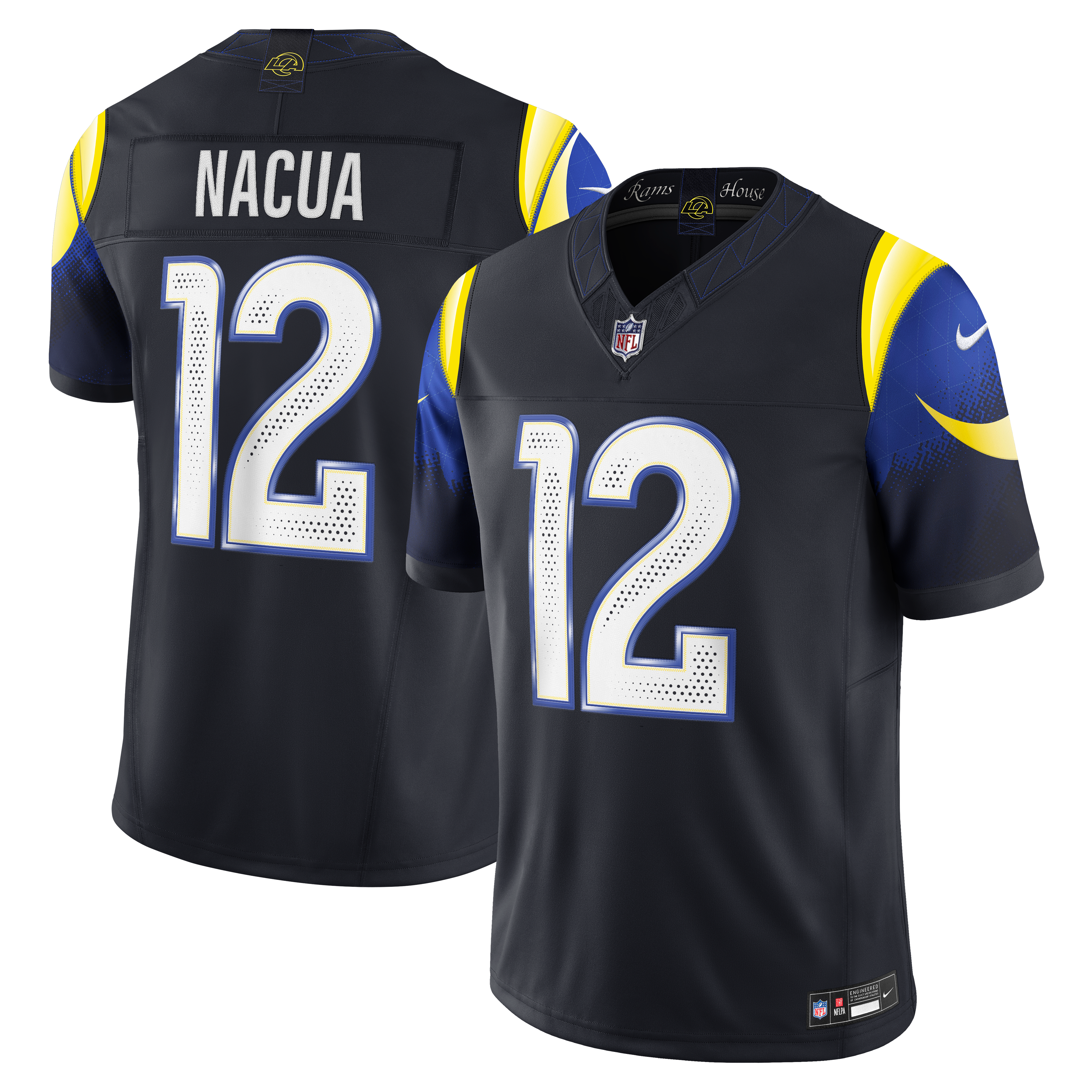 Puka Nacua Dark Los Angeles Rams Limited Jersey Blue NFL Football Fan Wear Puka Nacua Dark