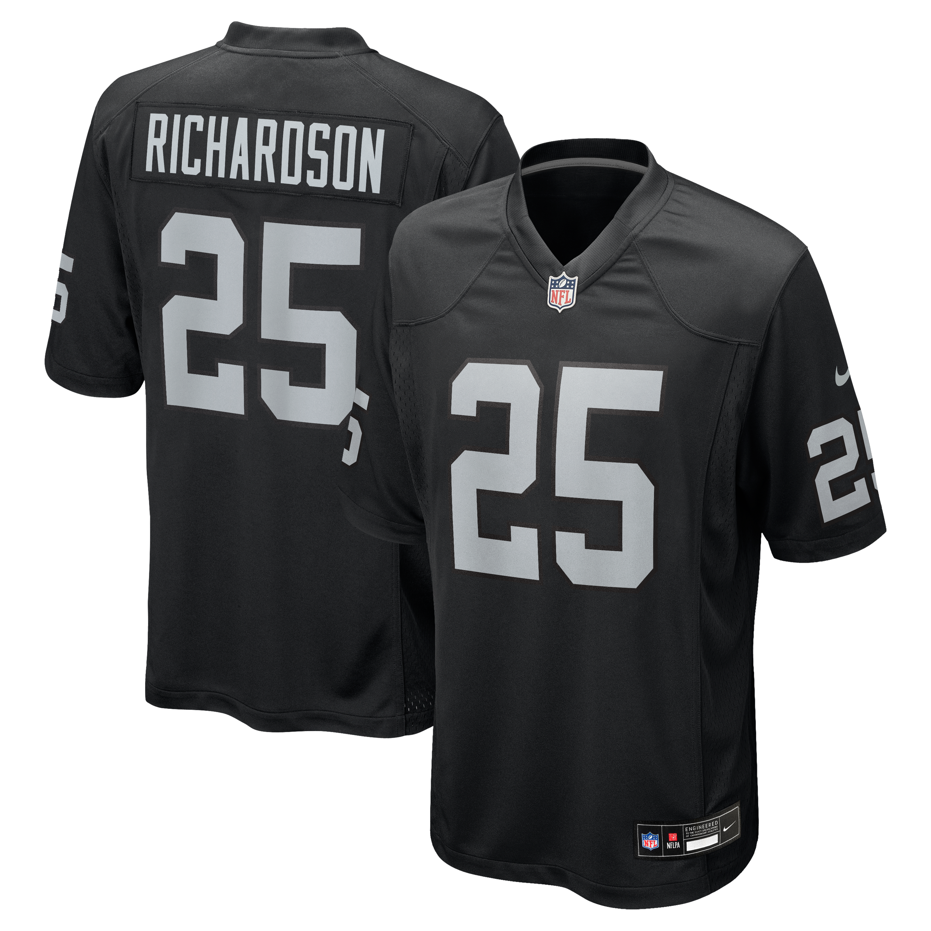 Decamerion Richardson Las Vegas Raiders Game Jersey Black NFL Football Fan Wear