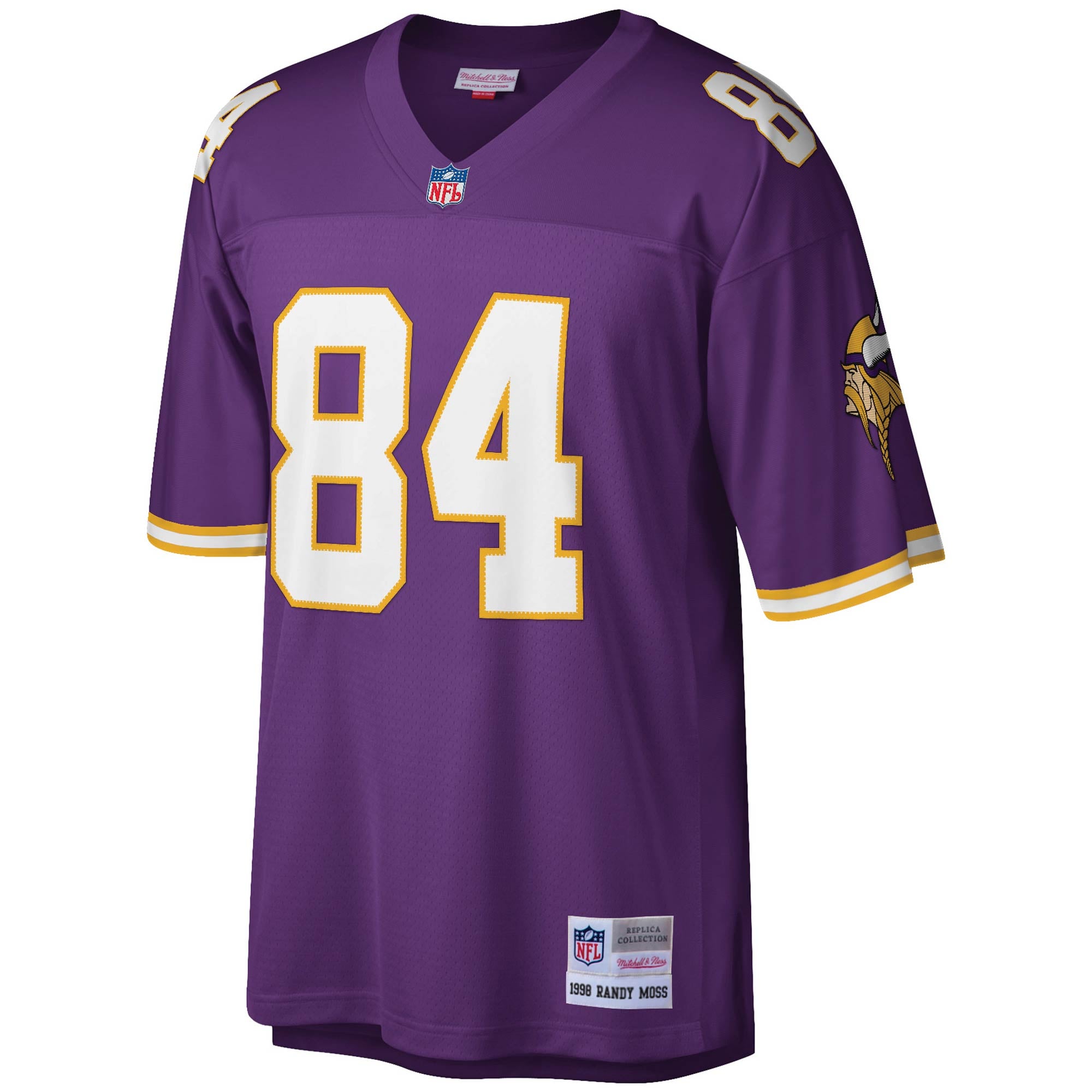 Split Randy Moss Minnesota Vikings Replica Jersey Purple NFL Football Fan Wear