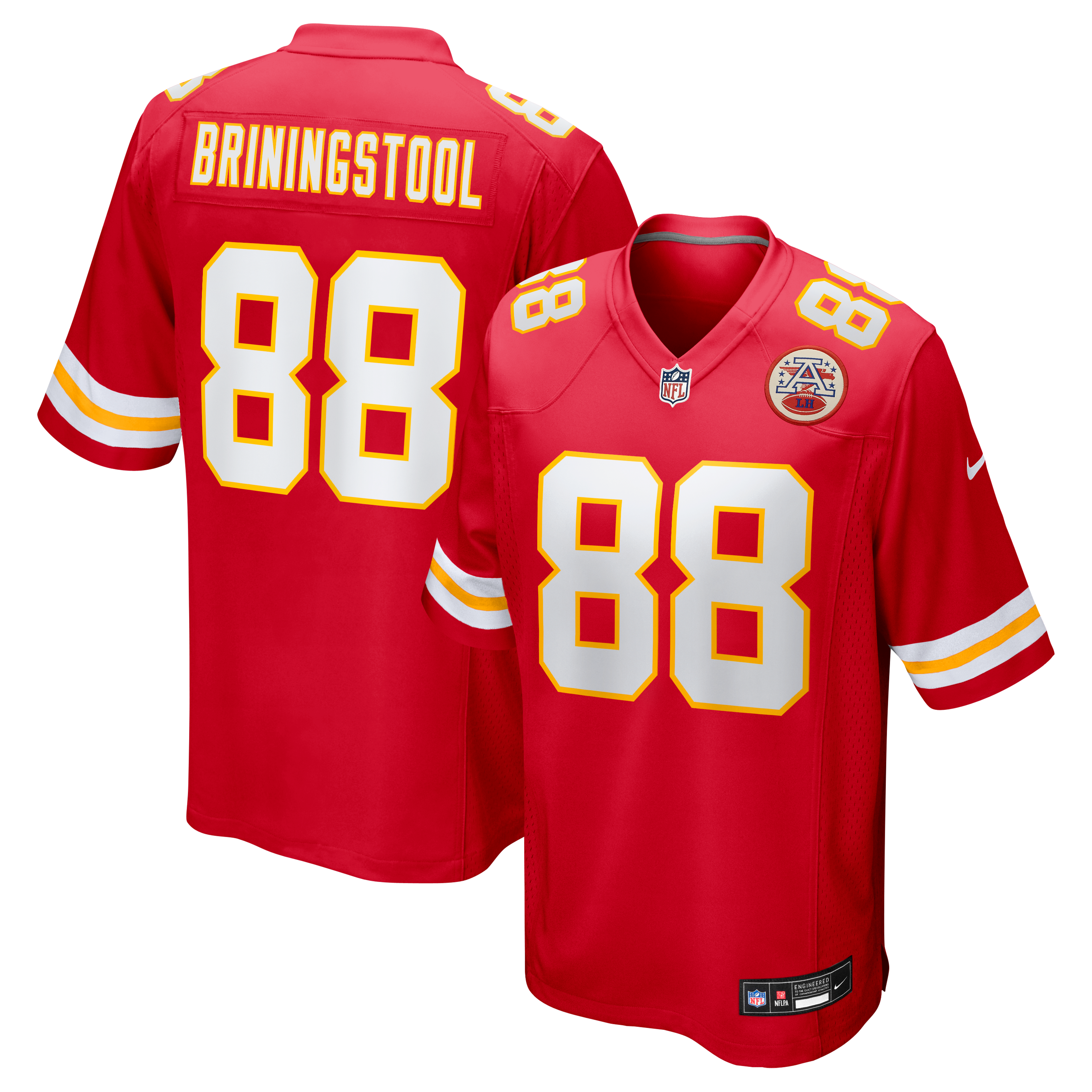 Jake Briningstool Kansas City Chiefs Game Jersey Red NFL Football Fan Wear