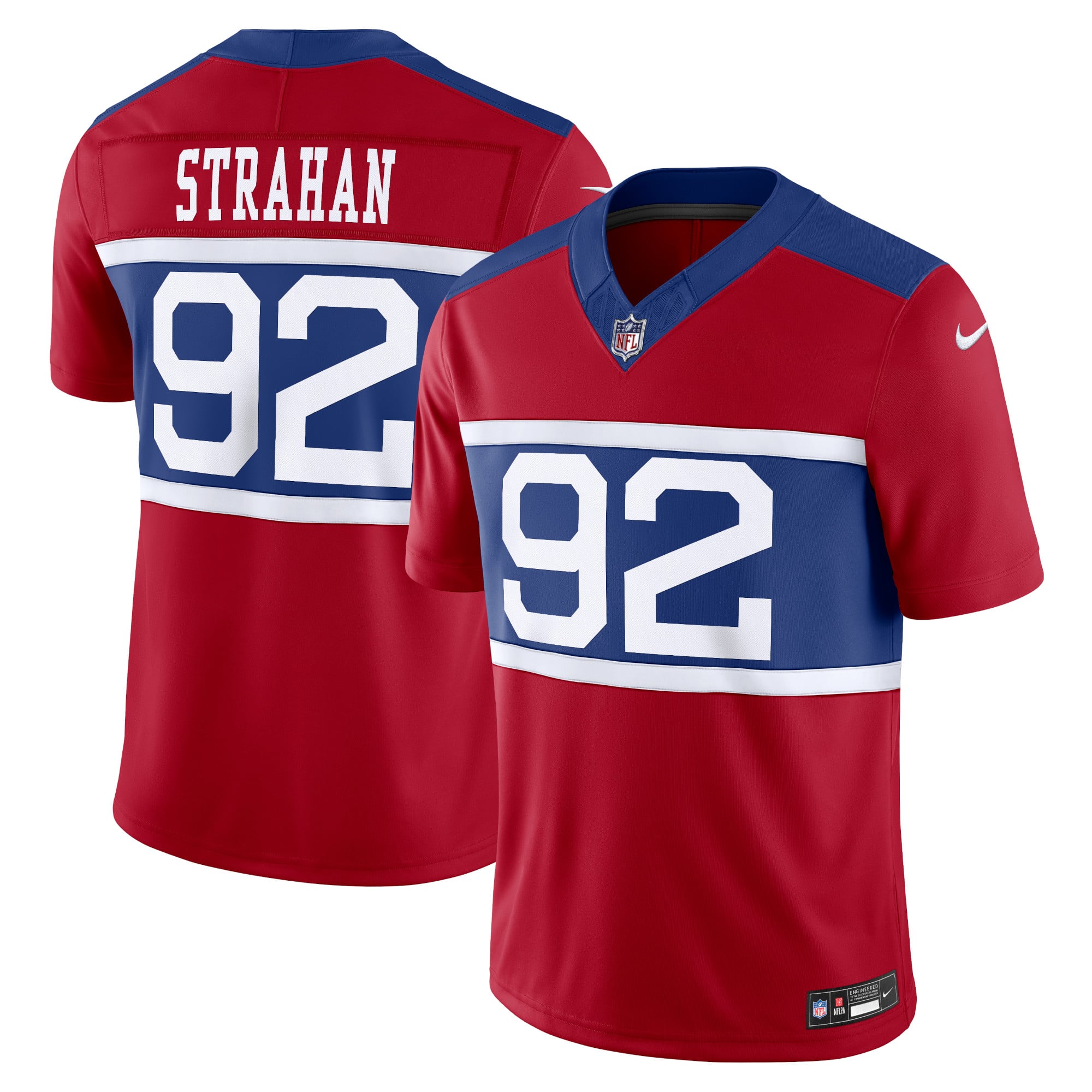 Retired Michael Strahan New York Giants Alternate Jersey Red NFL Football Fan Wear