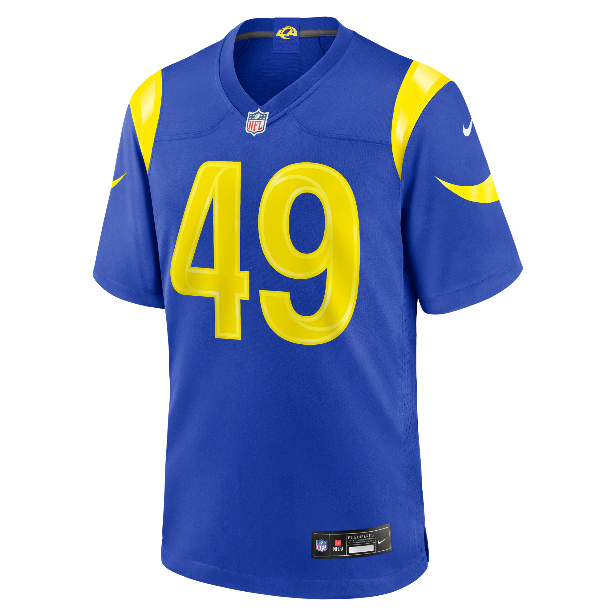 Joe Cardona Los Angeles Rams Game Jersey Royal NFL Football Fan Wear Joe Cardona